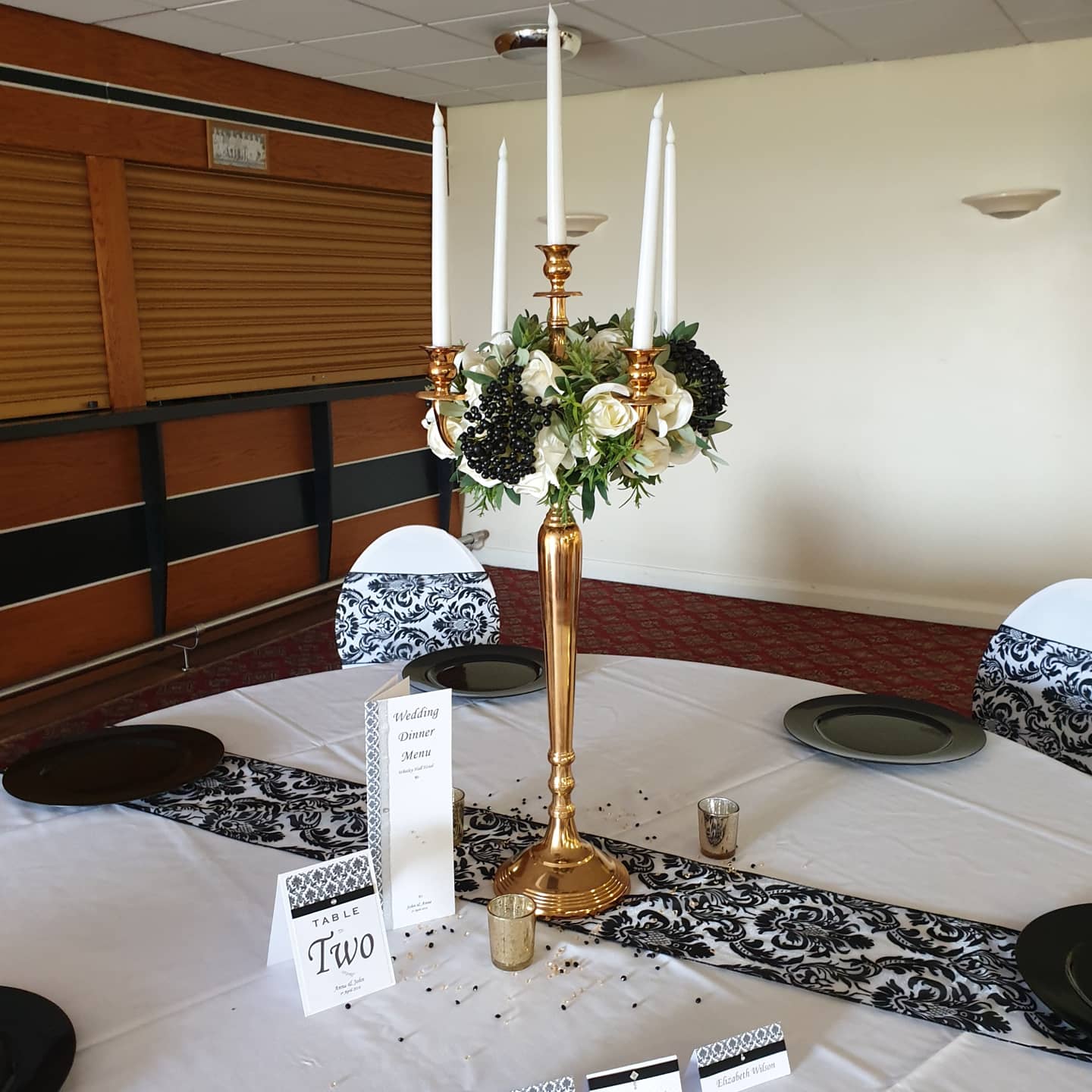 With Artificial Cream Rose & Blackberry Wreaths