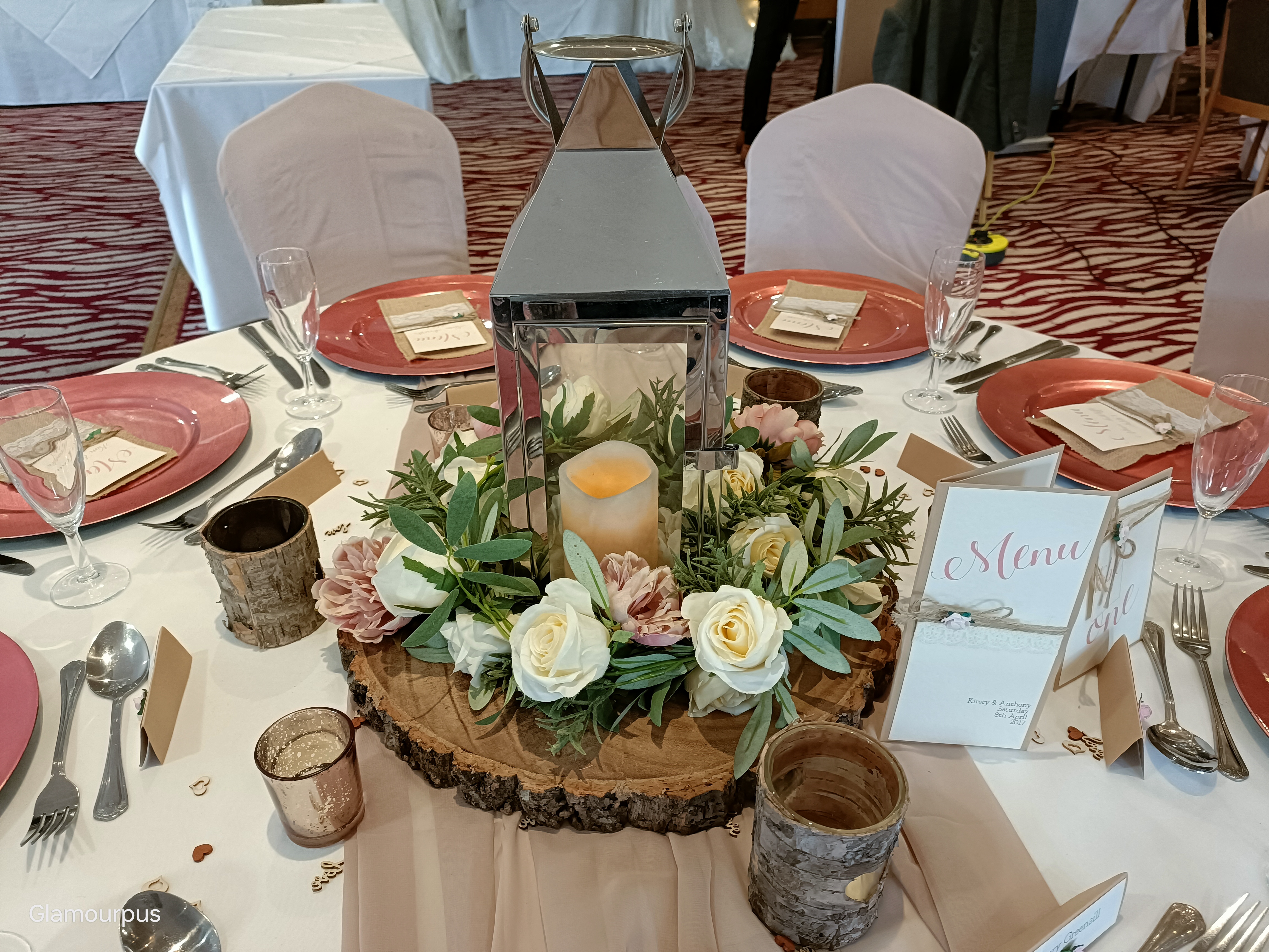With Cream, & Blush Rose Wreaths