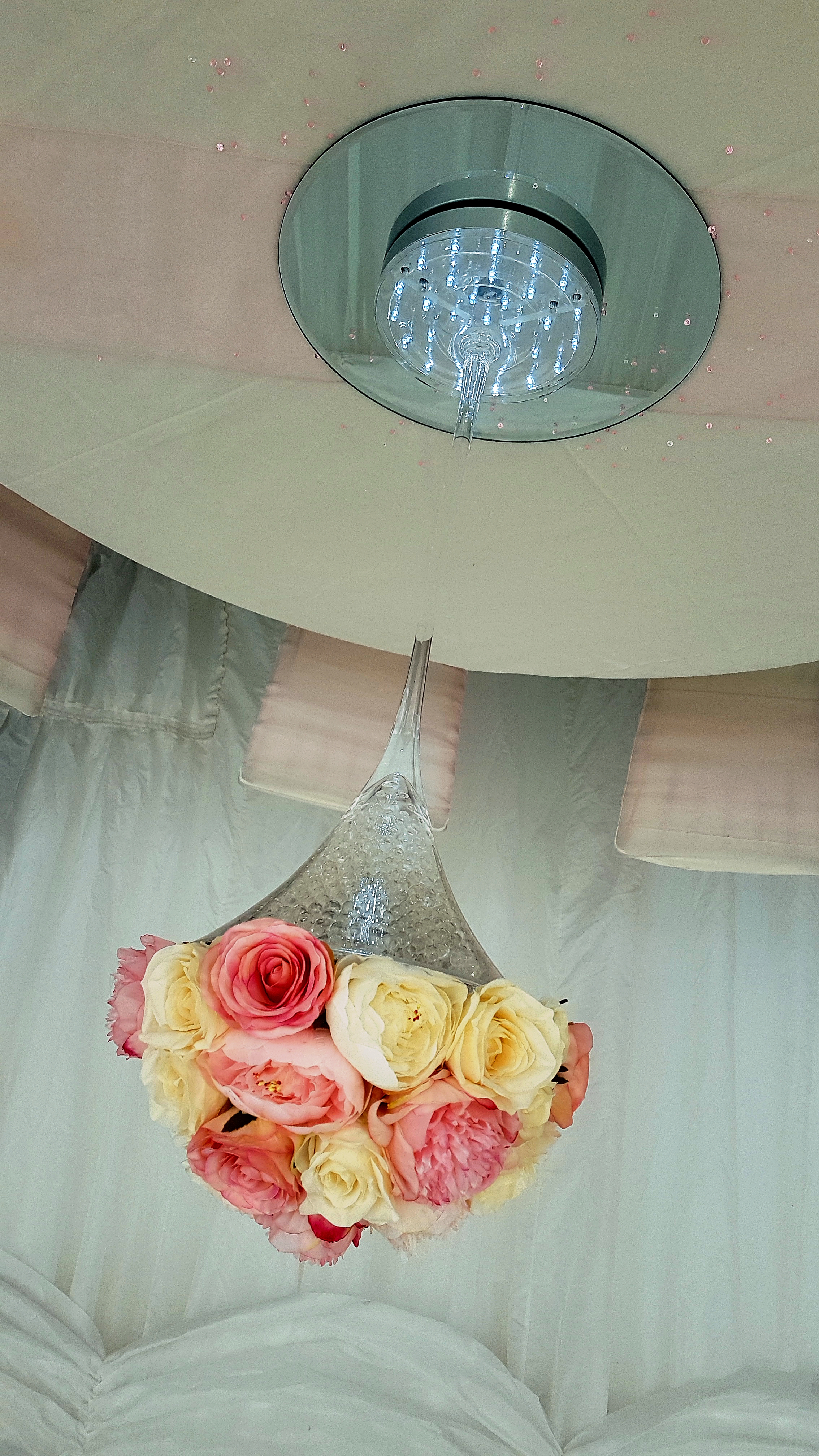 With Cream & Pink Rose Dome 