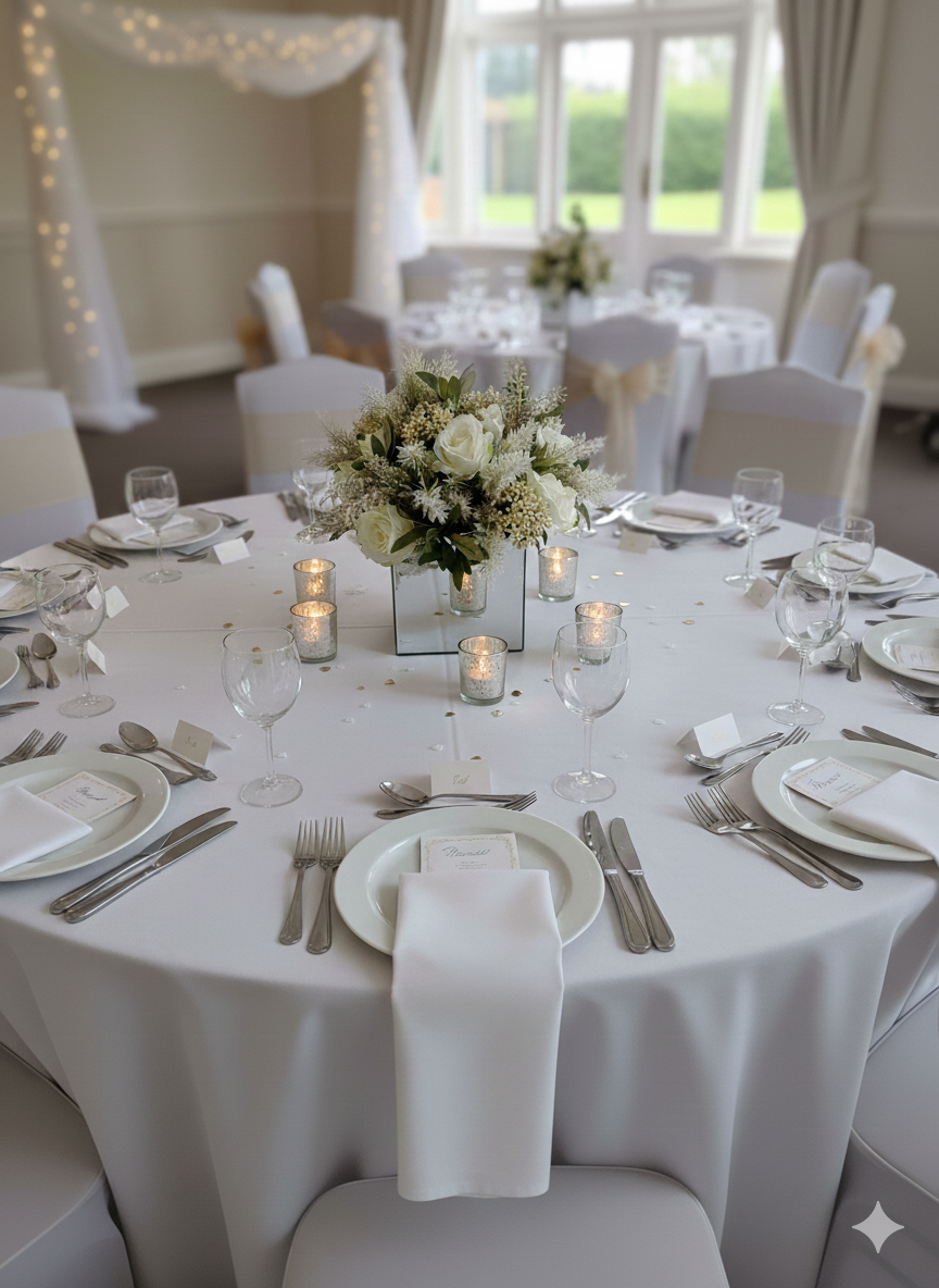 With Artificial Ivory Rose, Pampas & Greenery