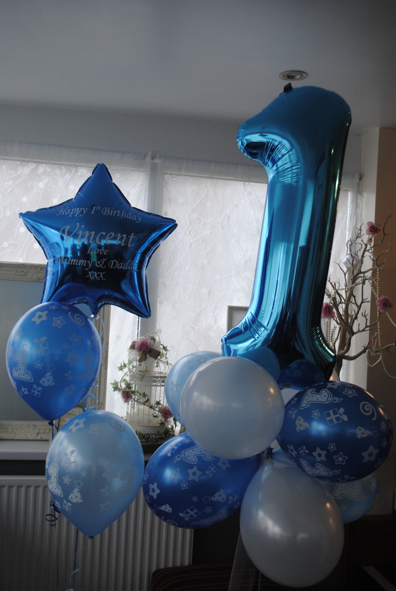 Blue Foil Number Balloon 1