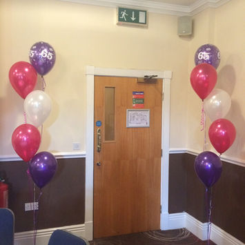 Clusters of 5 Latex Foil Balloons