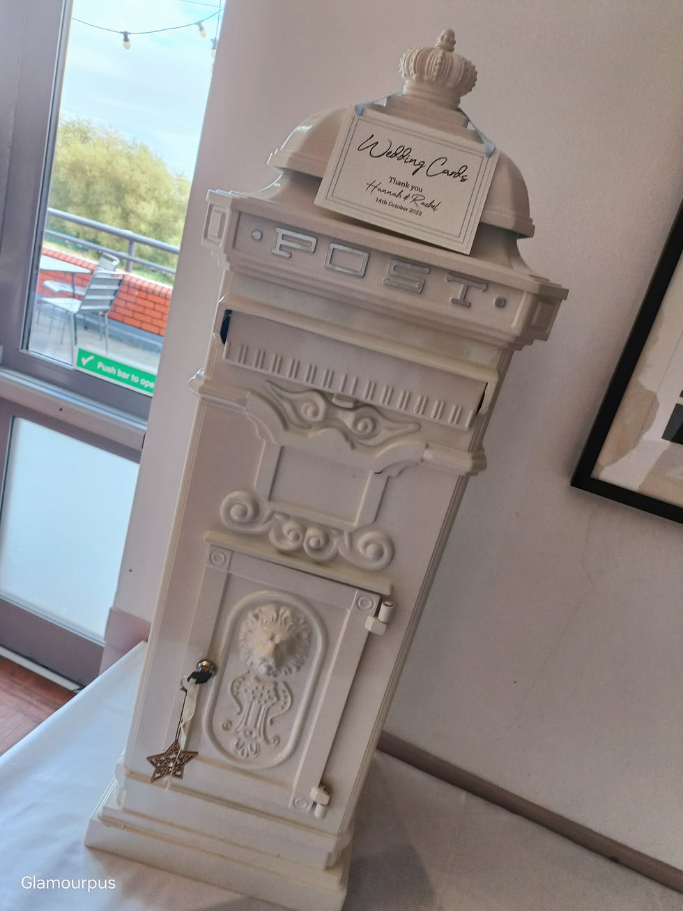 Ornate Tall Lion Post Box