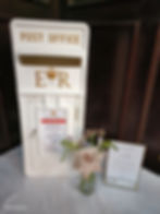 White Royal Mail Post Box Gold Font