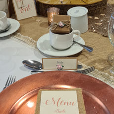 Vintage Paper Menu Name Card