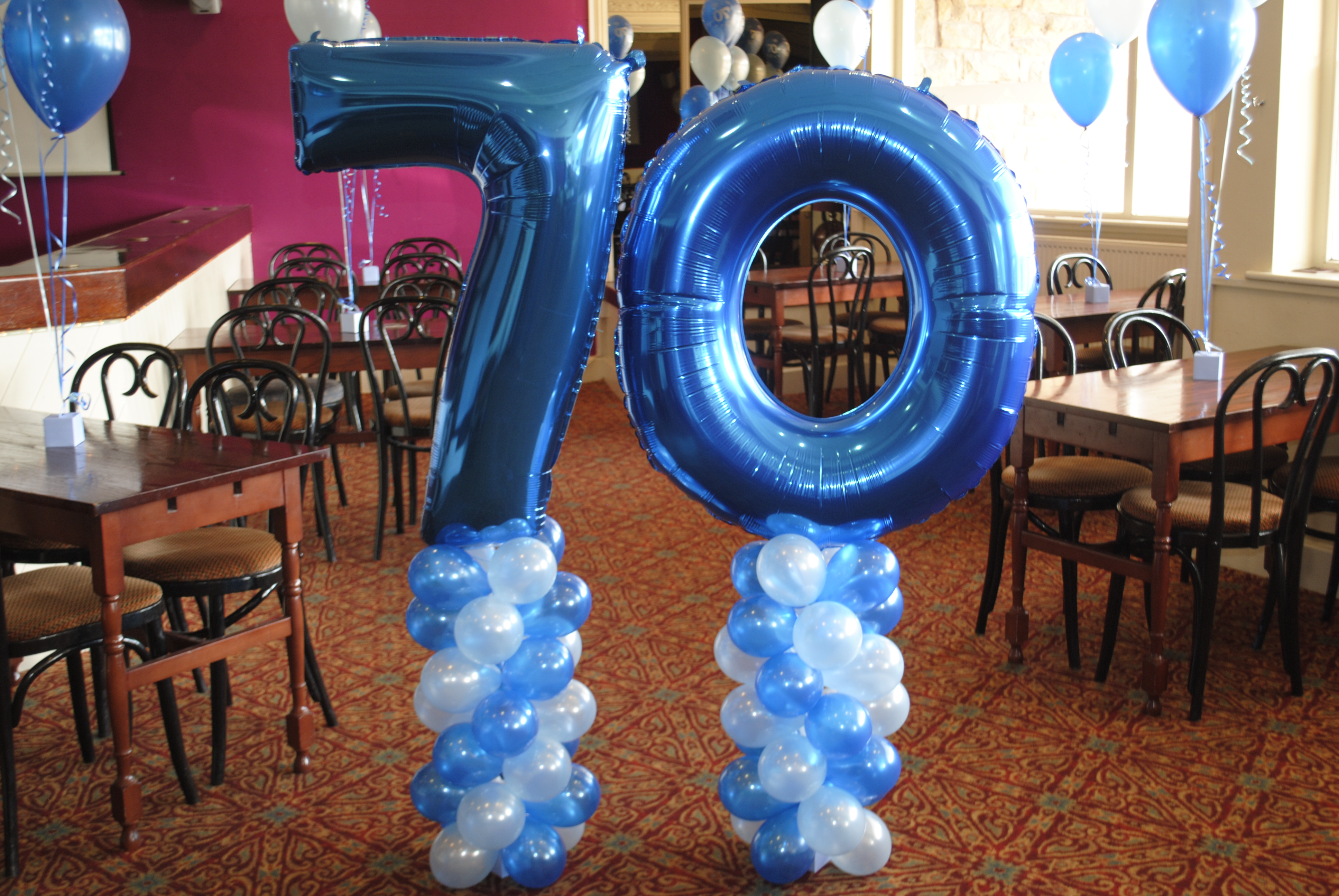 Blue Foil Number Balloon 70