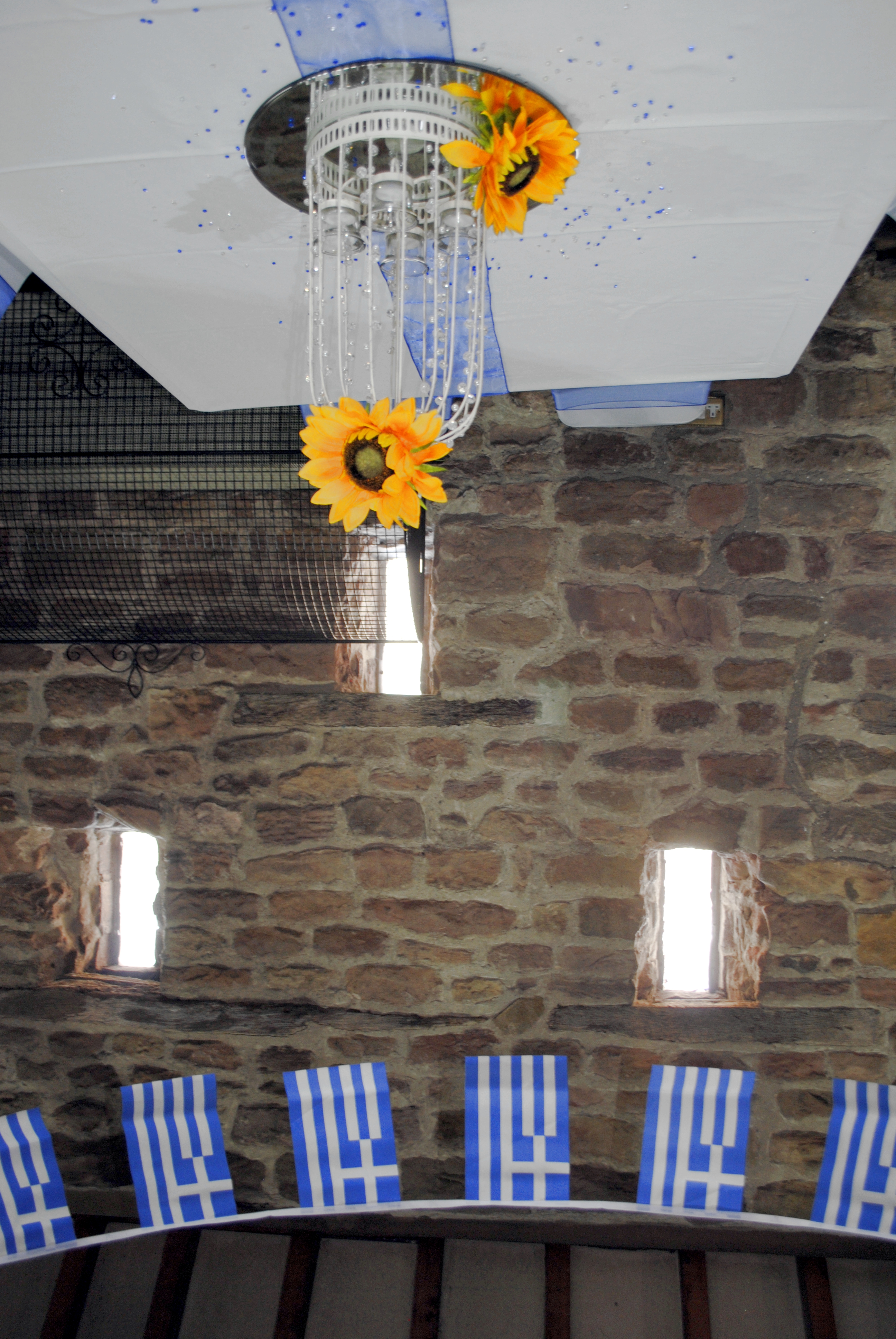 With Artificial Sunflower Accents