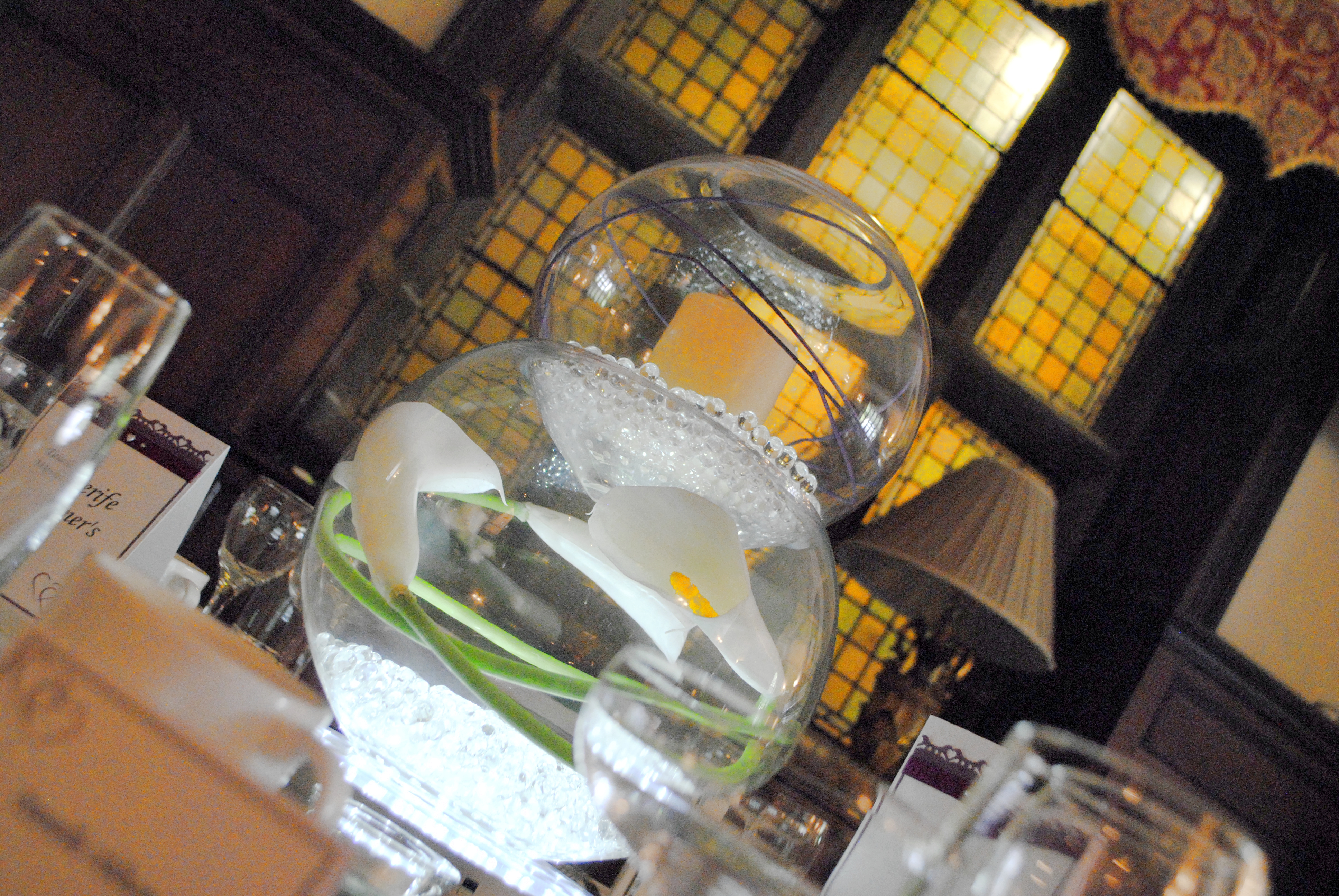 With LED Candle & Calla Lily