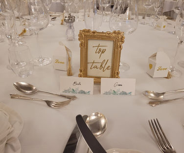Gold Frame Table Number