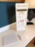 White Royal Mail Post Box Gold Font
