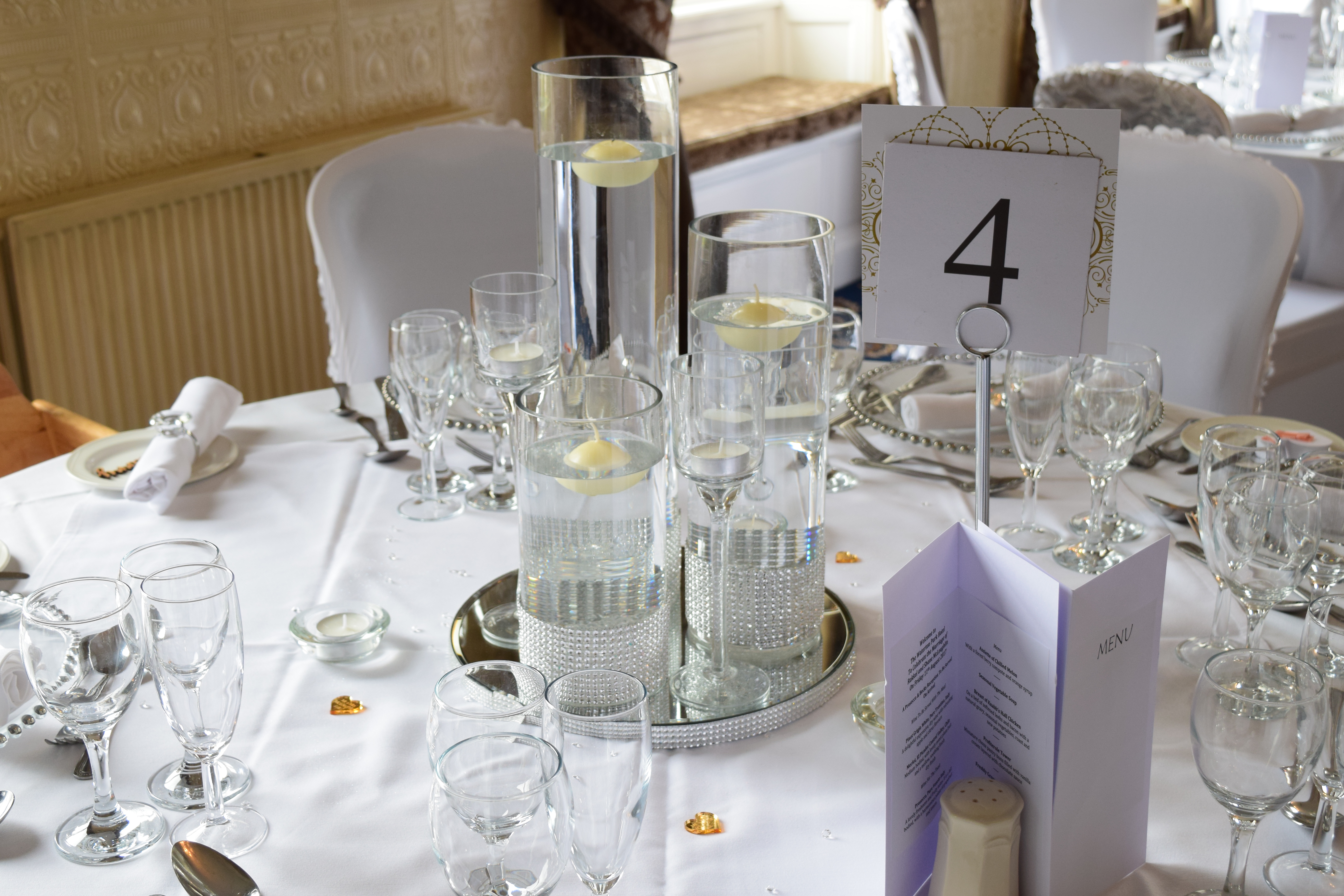 Trio of cylinder vases
