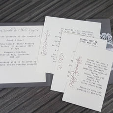 Scalloped Lace Square Pocket Invitation - Inside