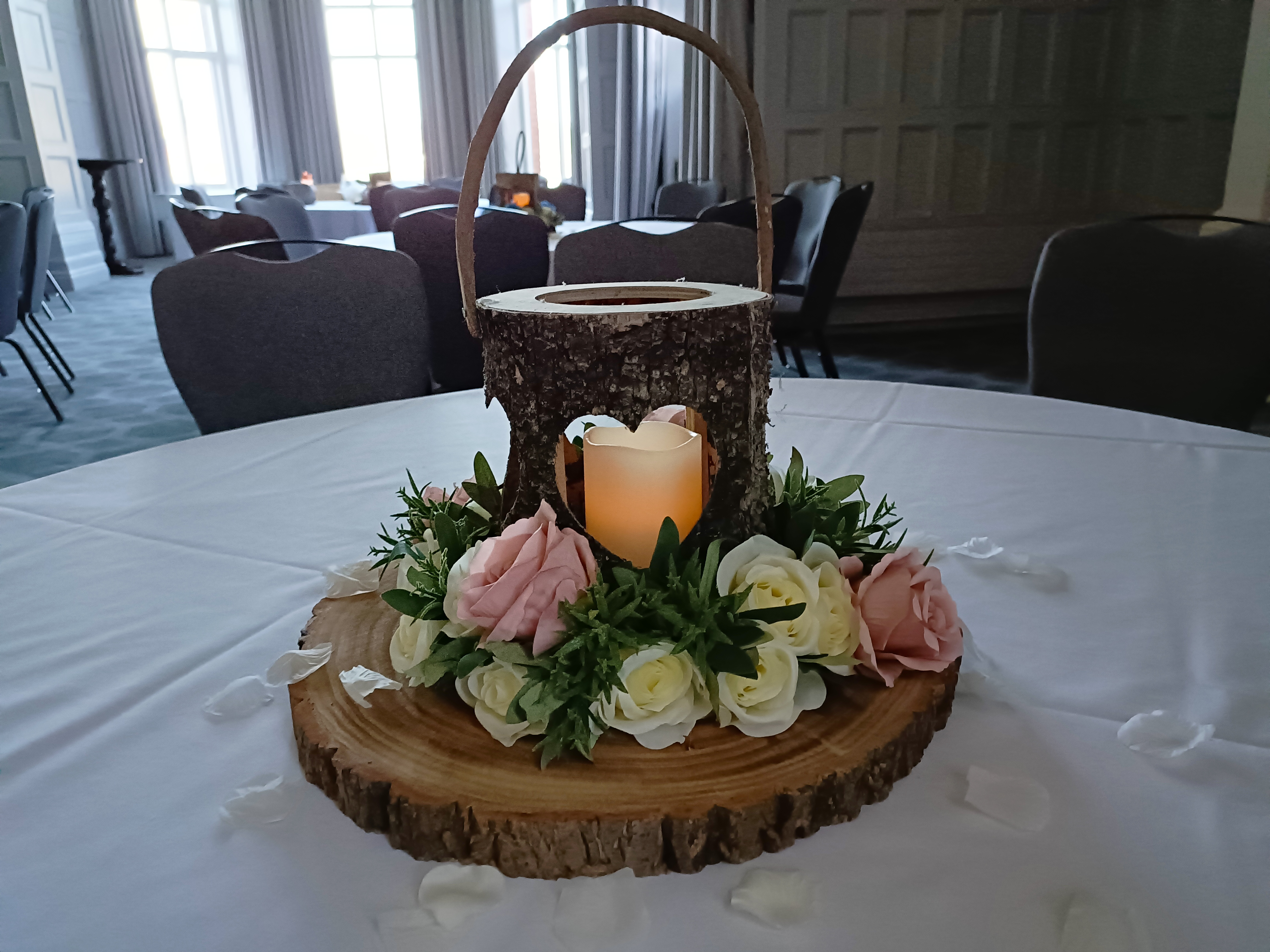 With Cream & Blush Rose Wreath