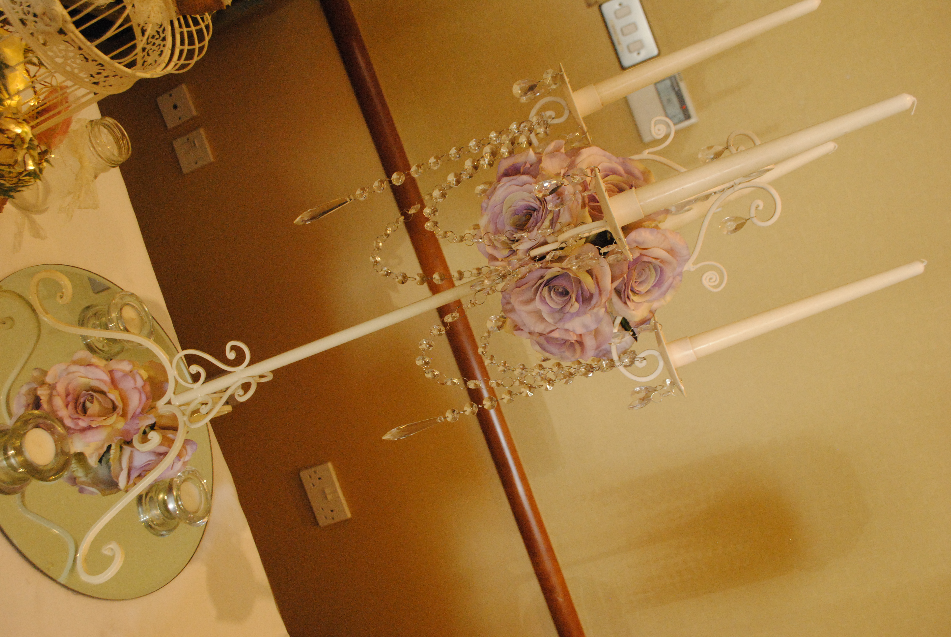Tall Ivory Candelabra