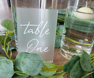 Frosted Acrylic Table Number