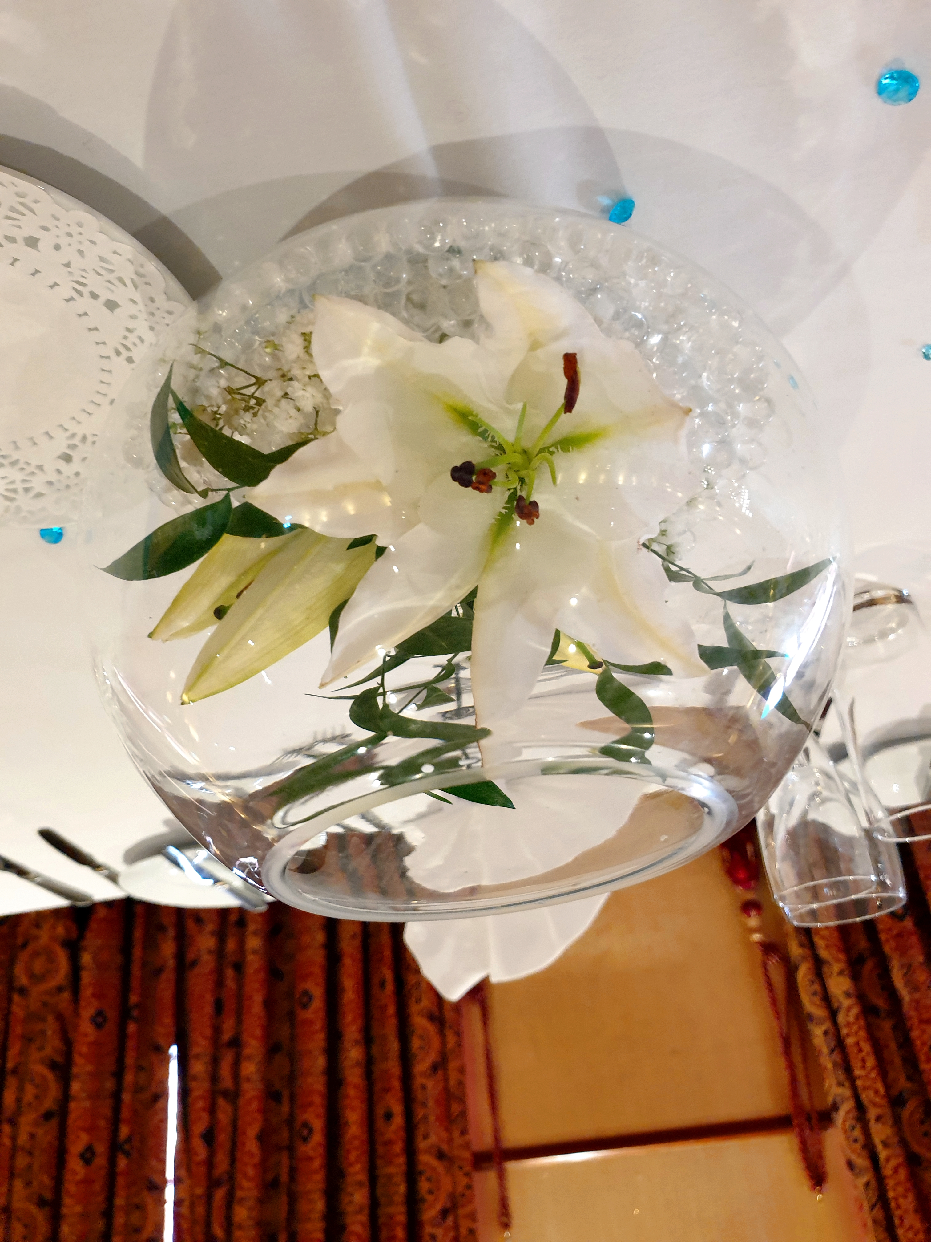 With Fresh White Lillies