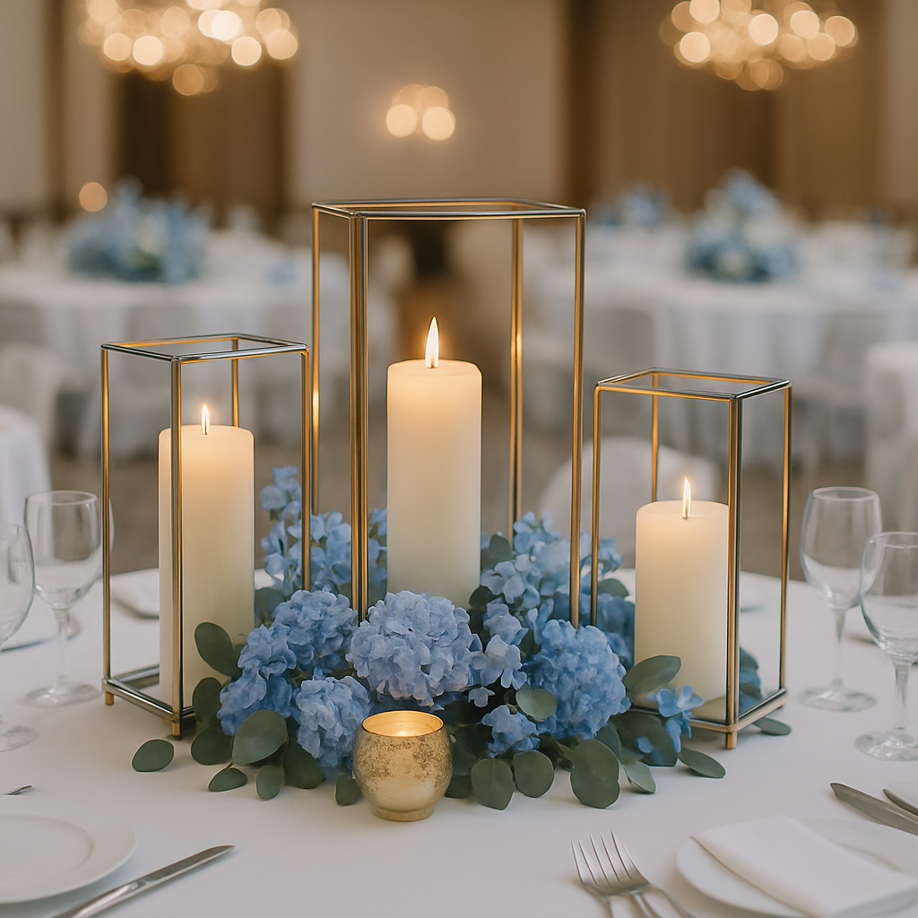 With Blue Hydrangea