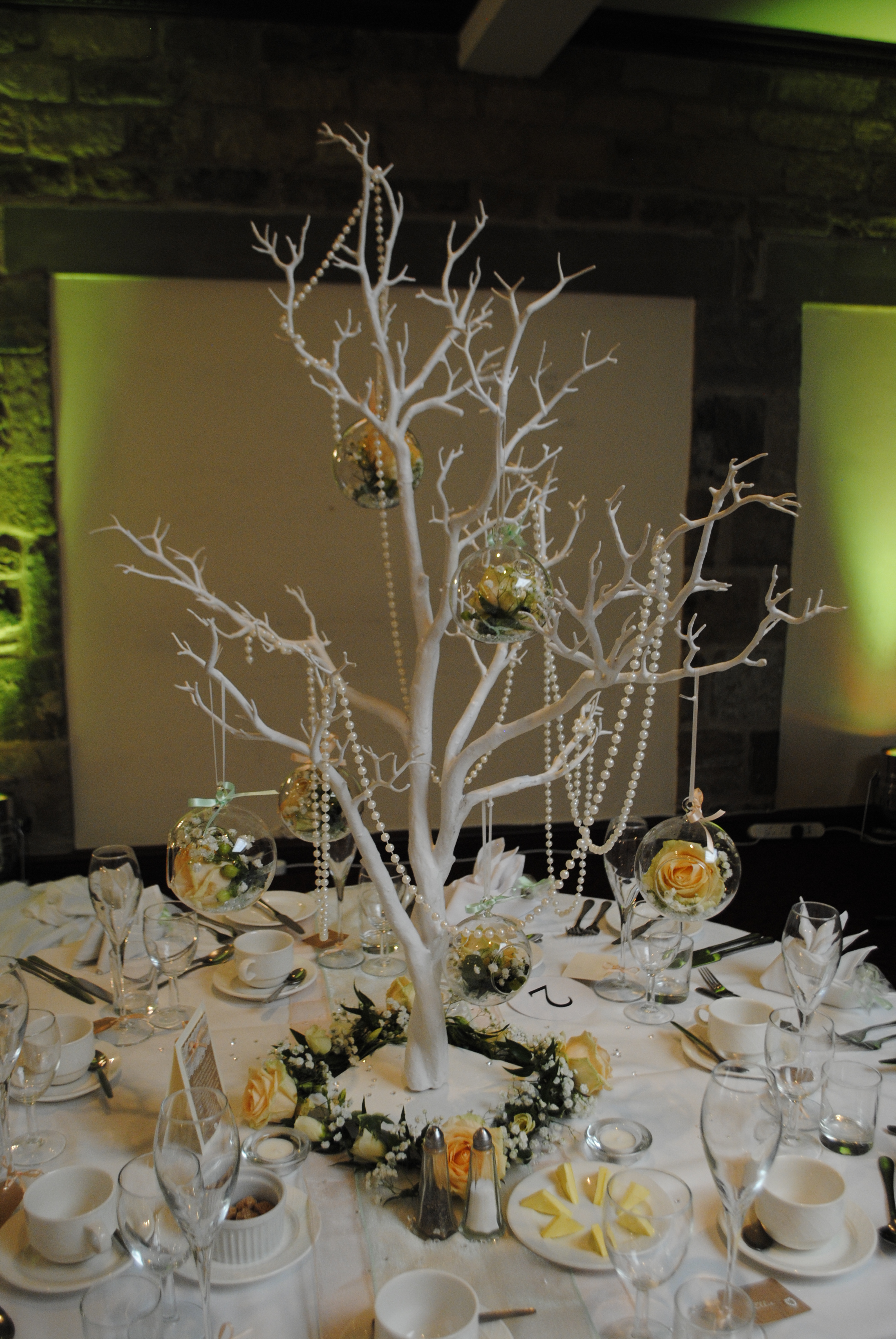 White ManzaWhite Manzanita Tree With Fresh Peach floral & Greenerynita Tree
