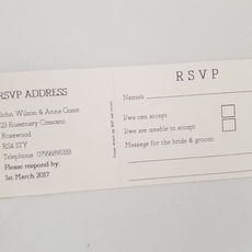 Vintage Paper Cheque Book Invitation - Inside