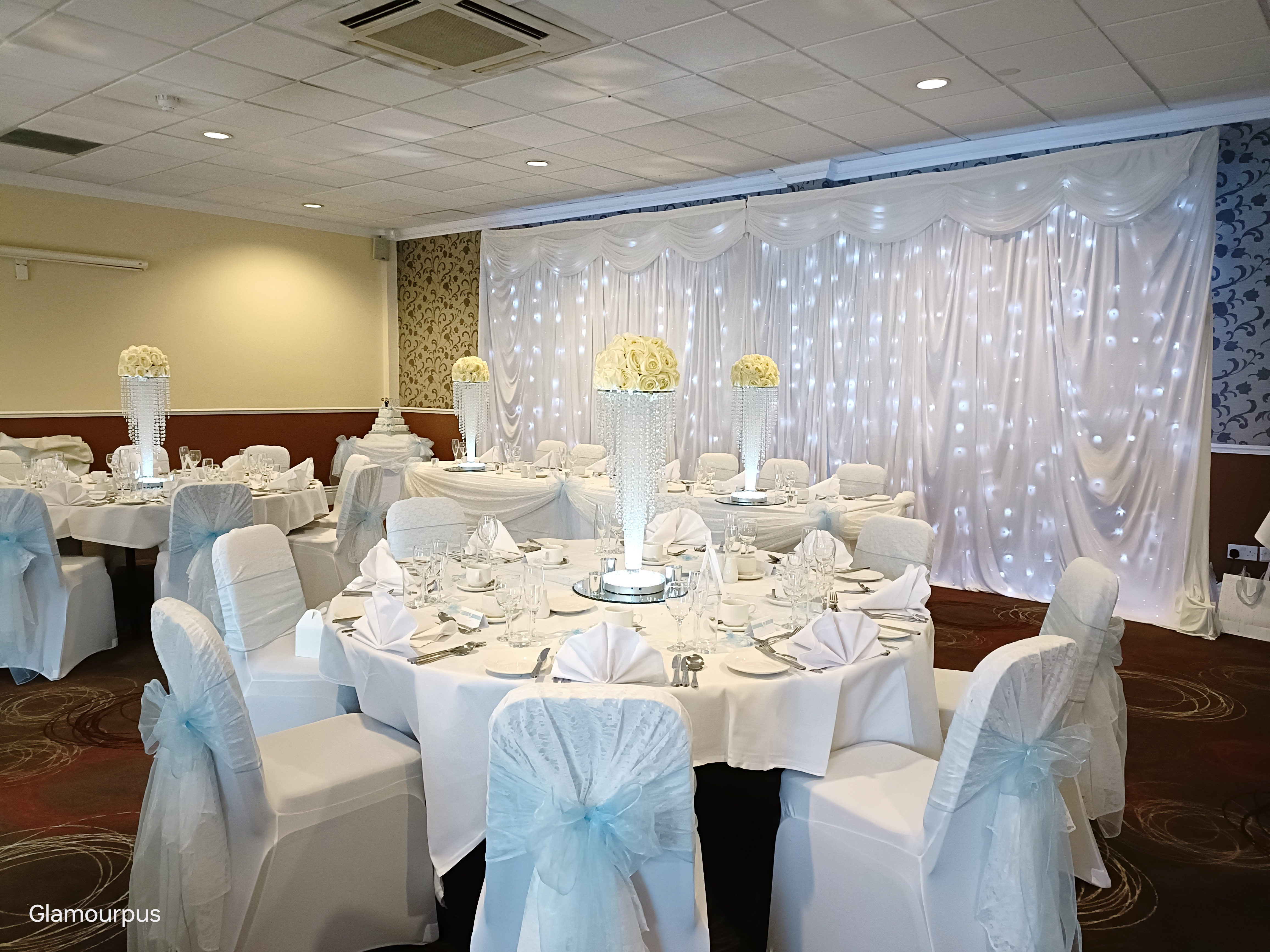 With Artificial Cream Rose Dome