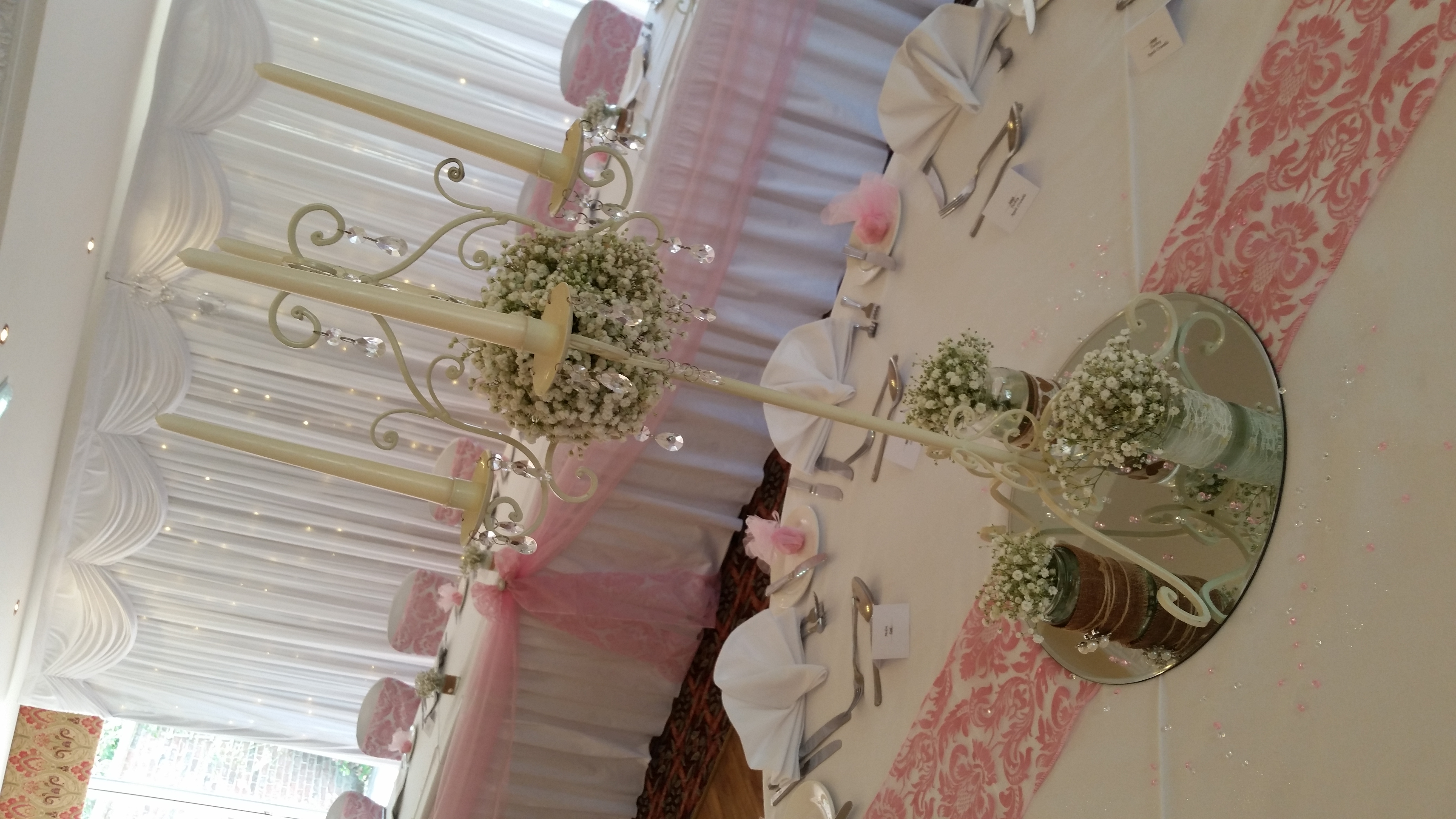 Tall Ivory Candelabra