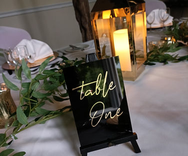 Black Acrylic Table Number