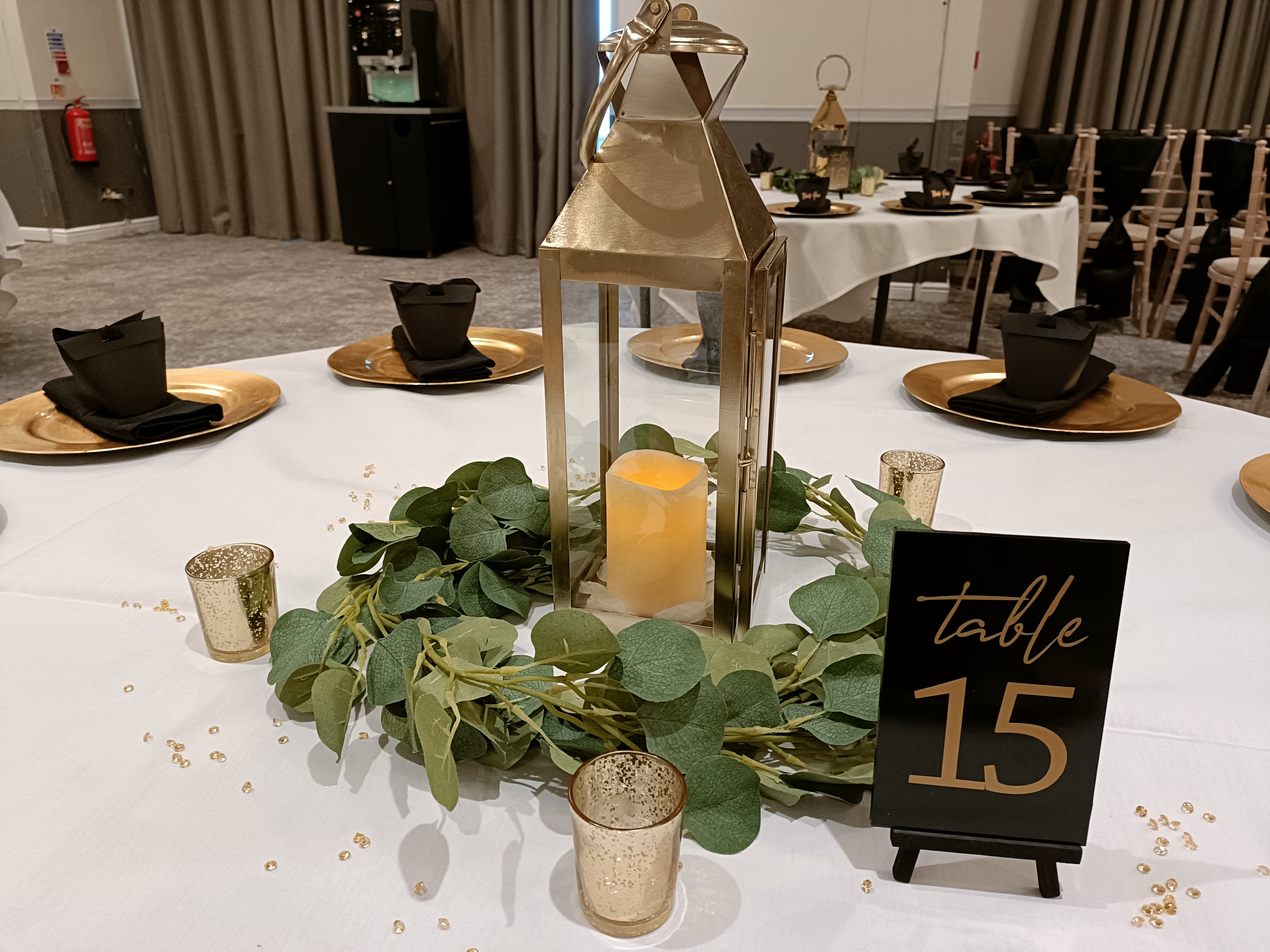 With Artificial Eucalyptus Wreaths