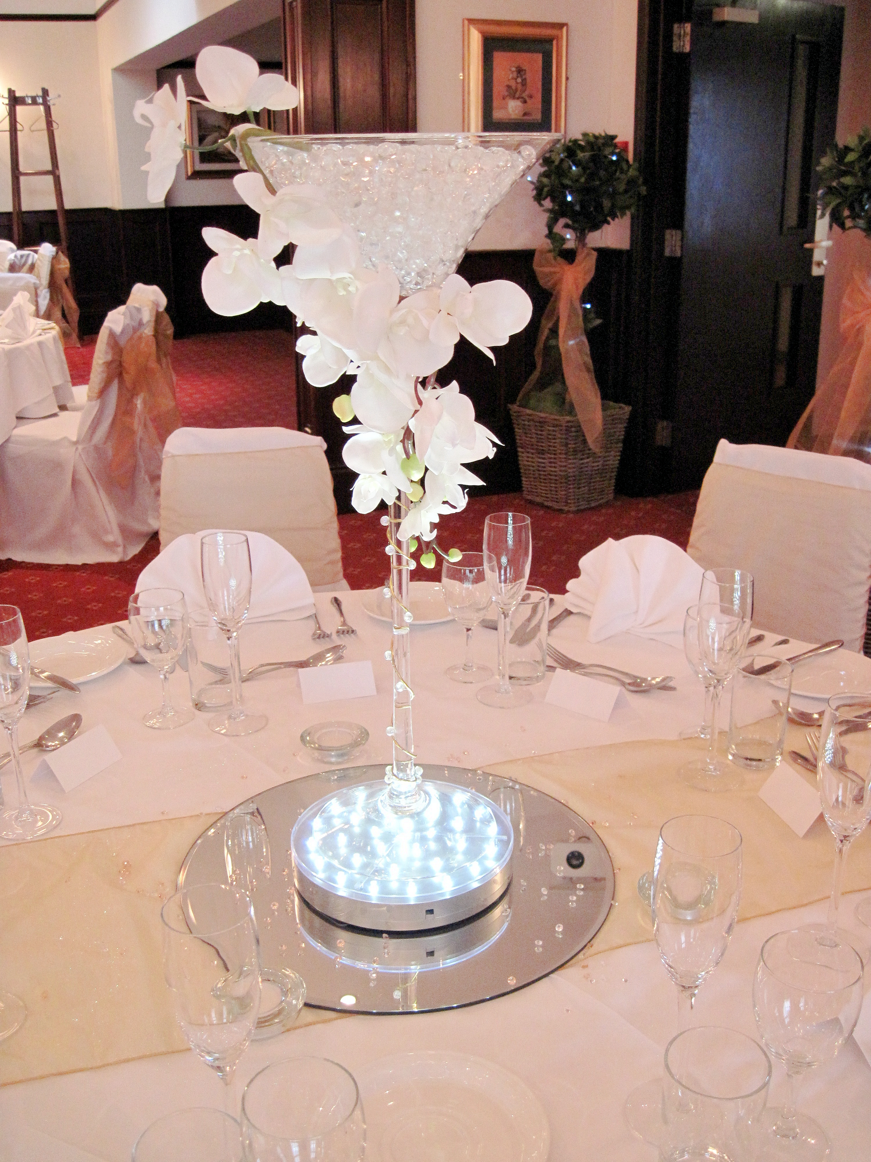 With White Orchids