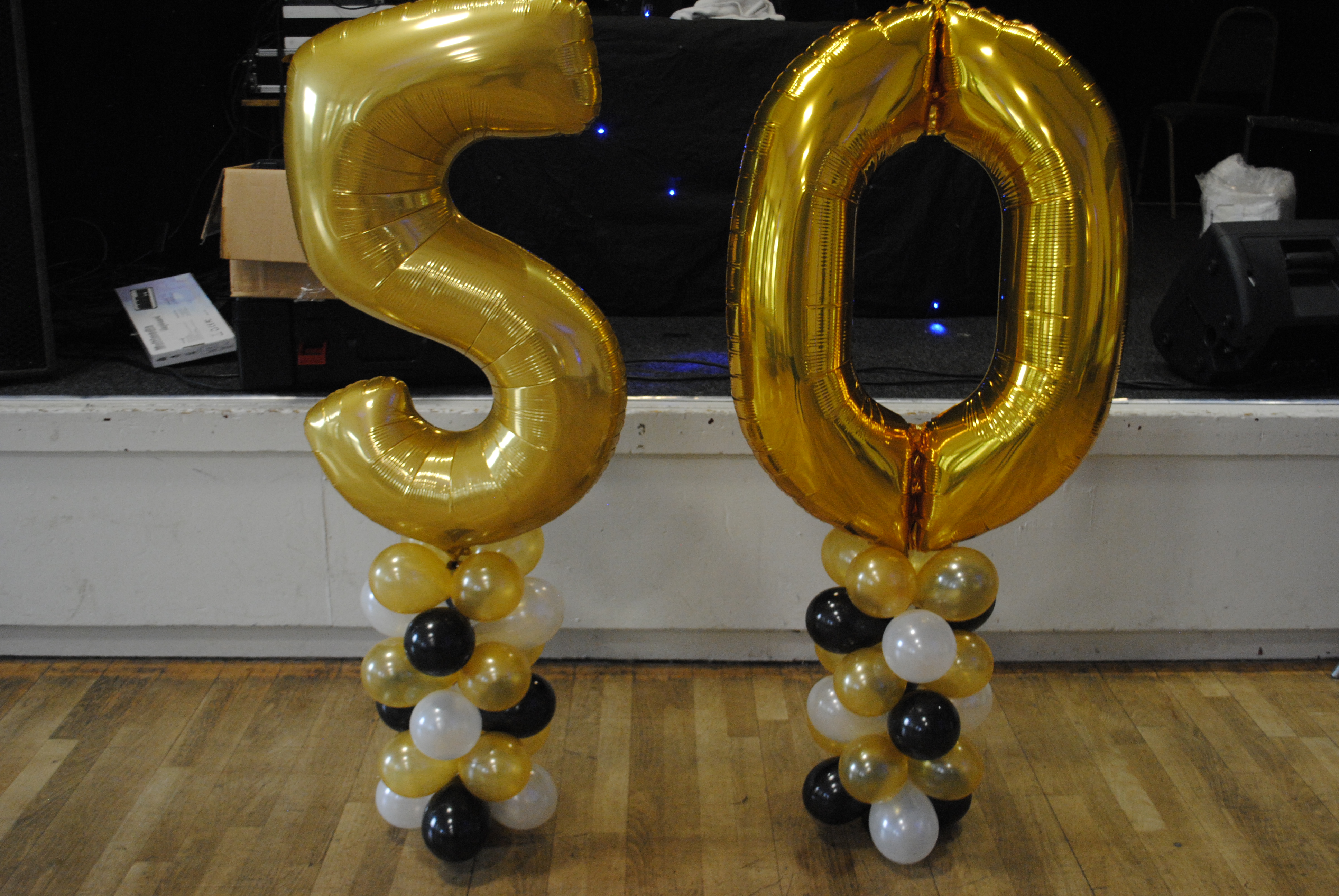 Gold Foil Number Balloon 50