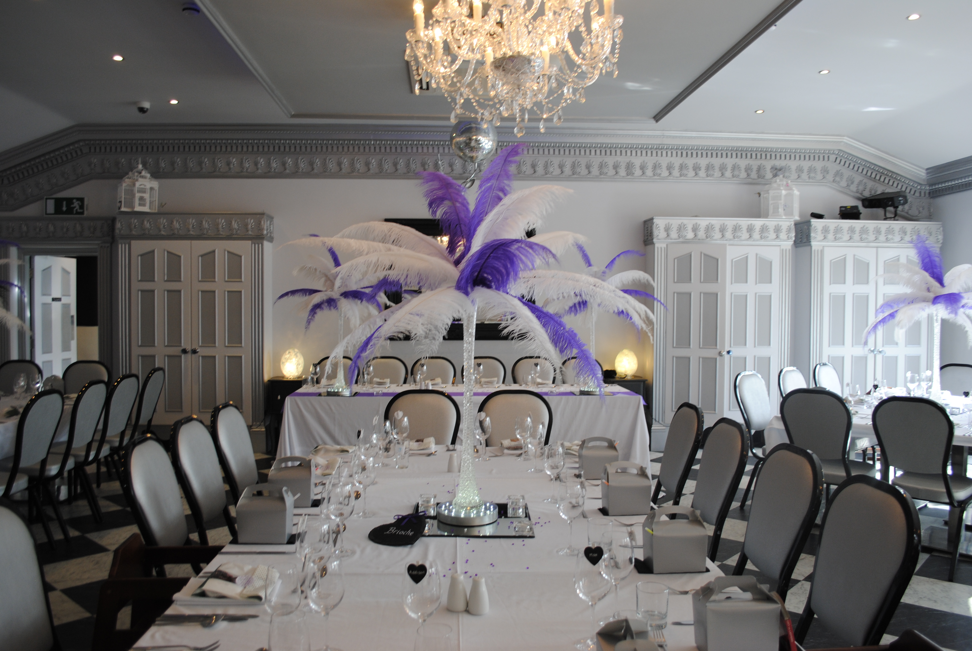 Ostrich Feather Centrepiece