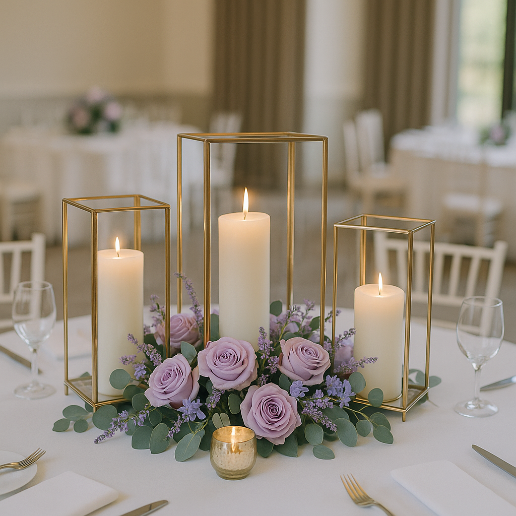 With Fresh Lilac Florals & Eucalyptus