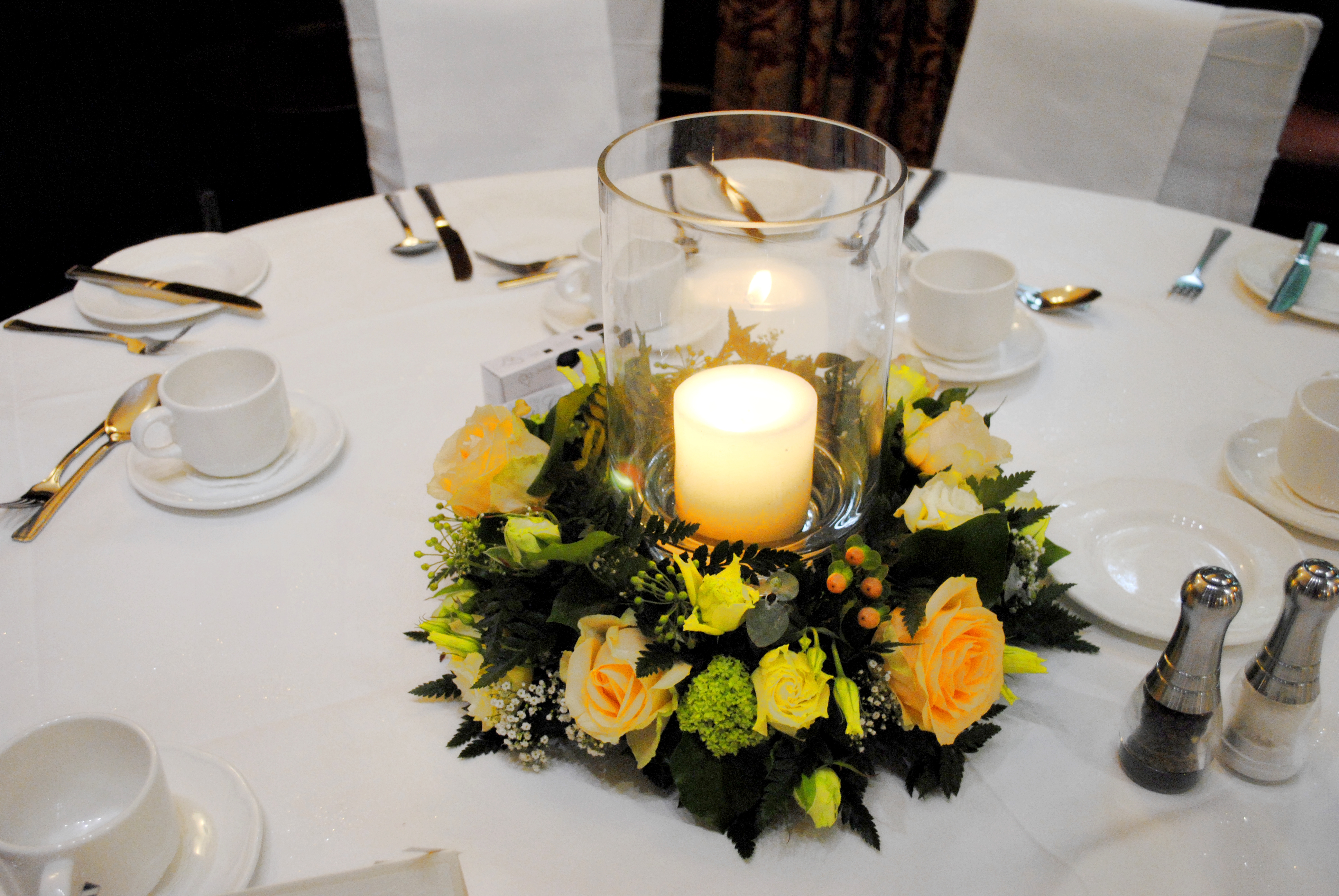 With Fresh Peach & Ivory Florals