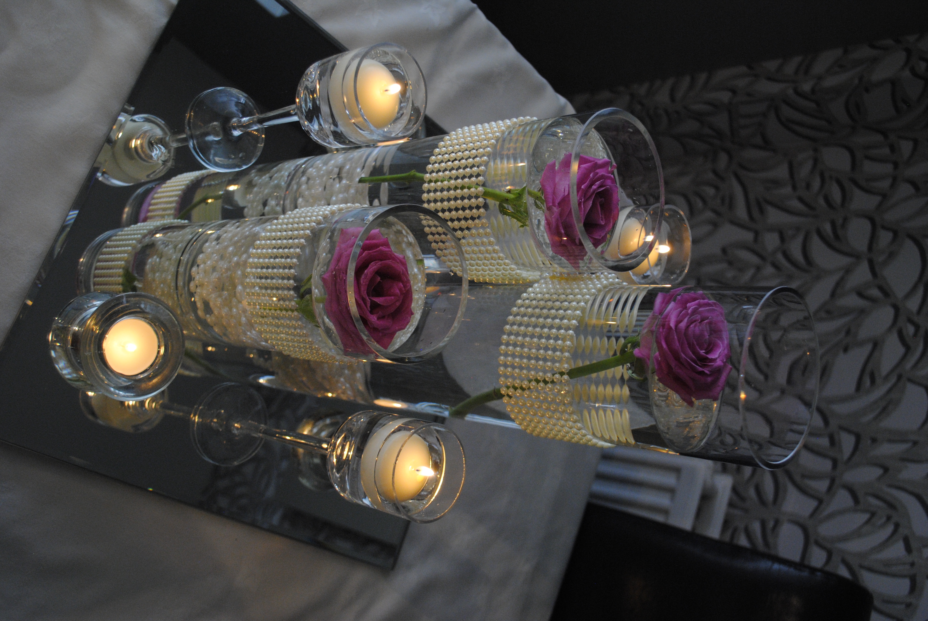 Trio of cylinder vases