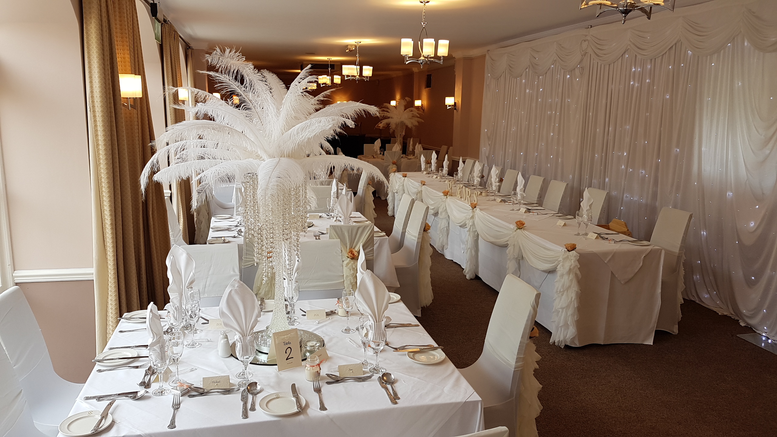 Ostrich Feather Centrepiece