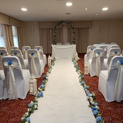 Cream & Coloured Floral Rose Garlands £65