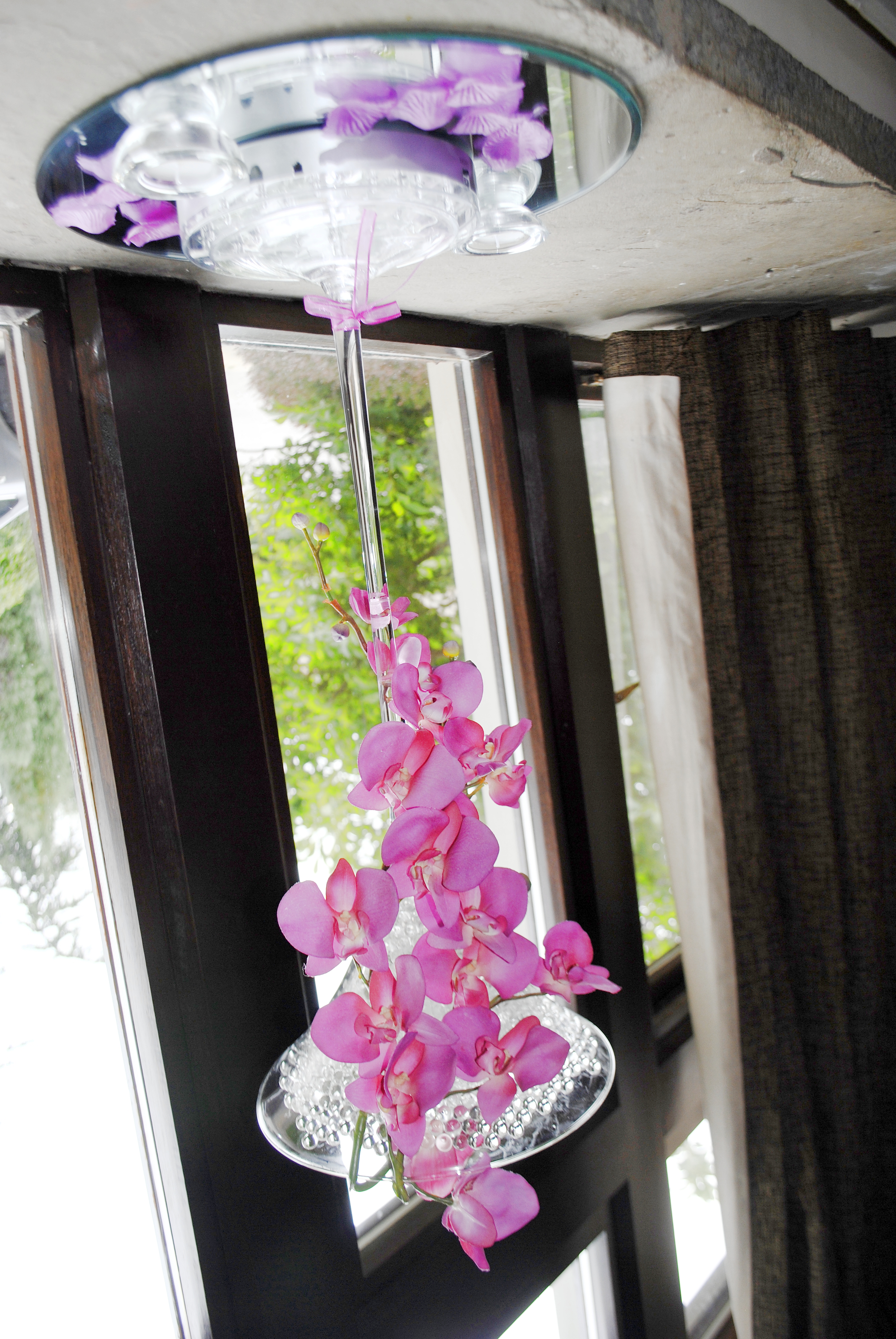 With Hot Pink Orchids