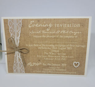 A6 Landscape Double Mounted Postcard Invitation