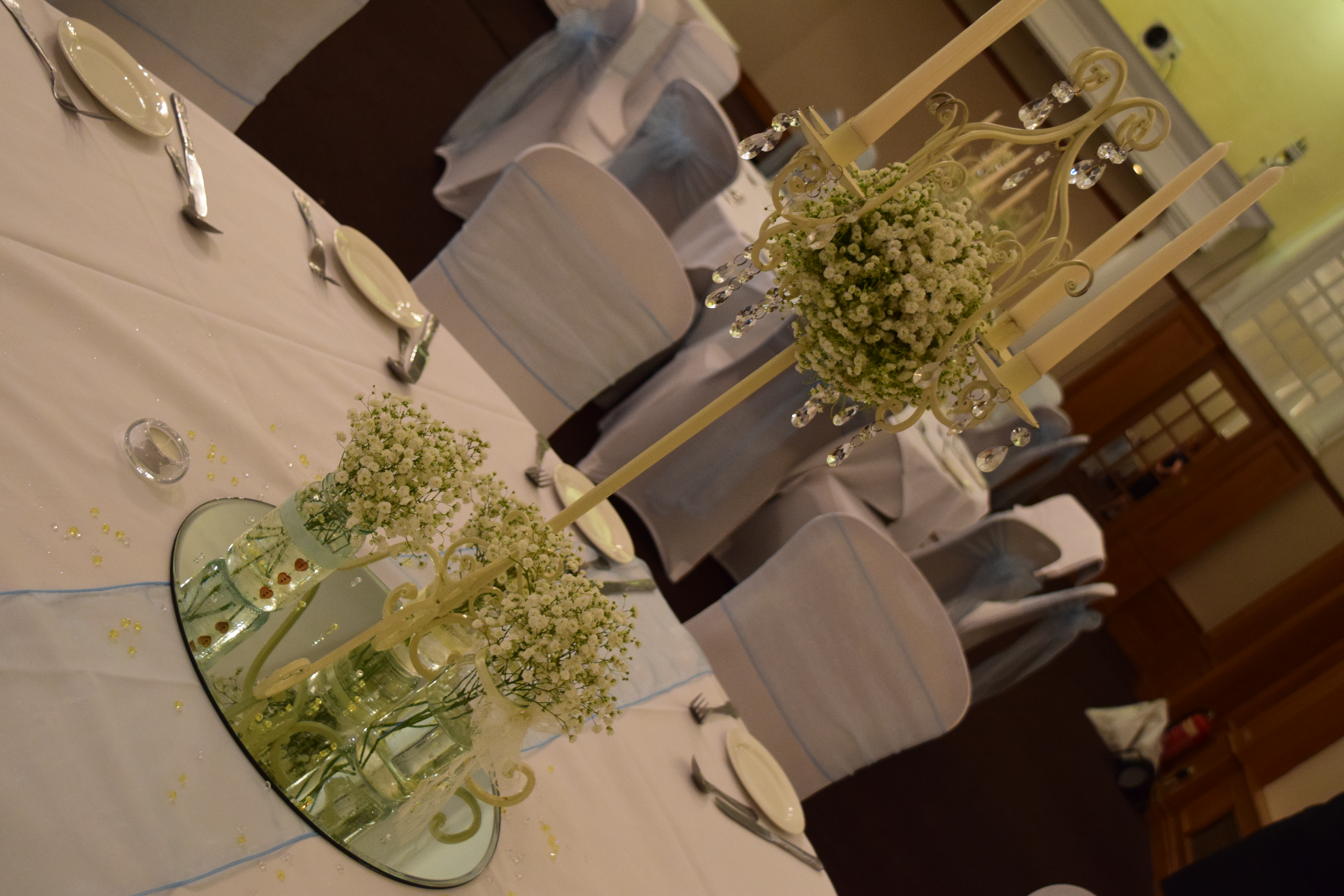 Tall Ivory Candelabra