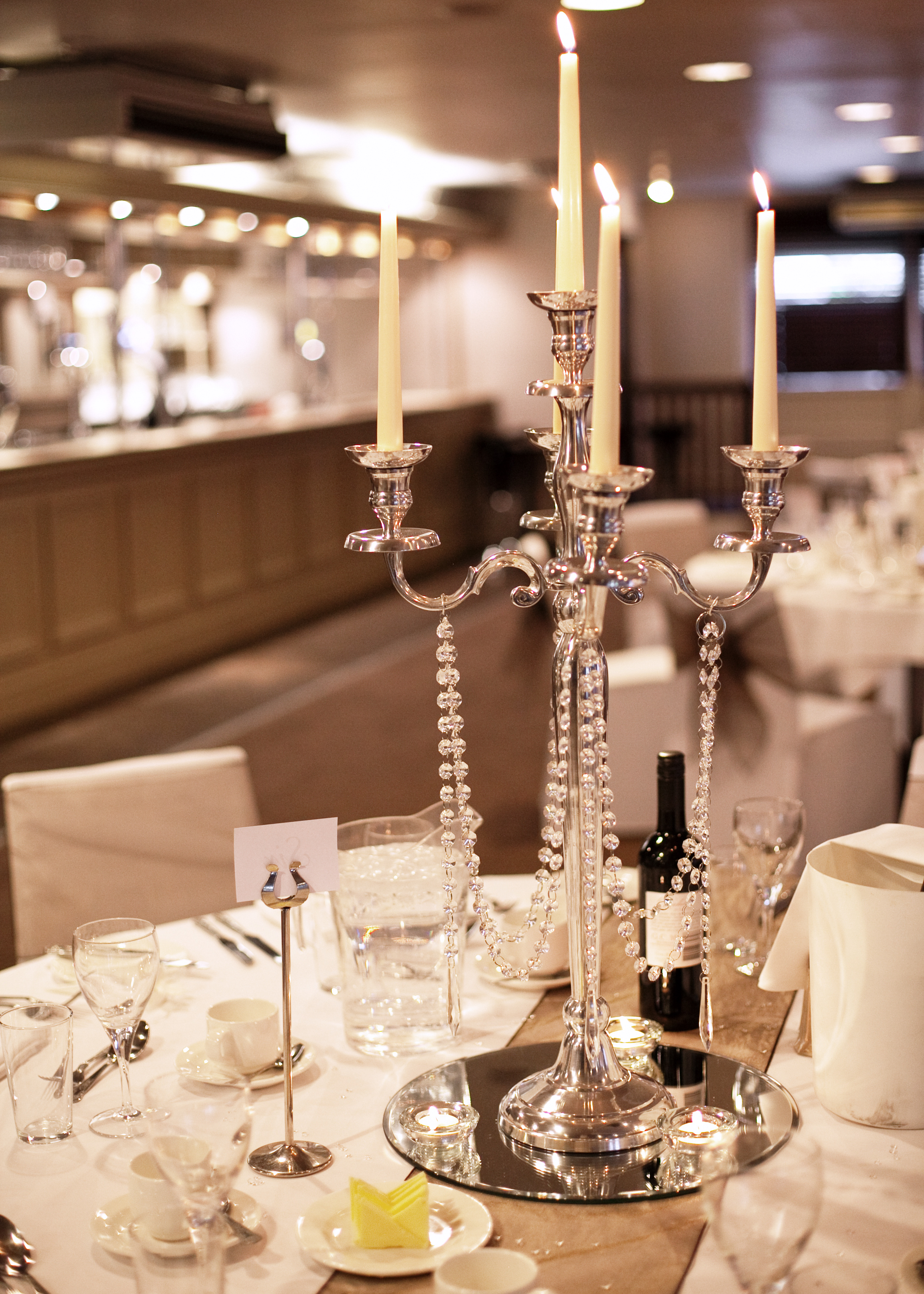 With Diamante Garlands