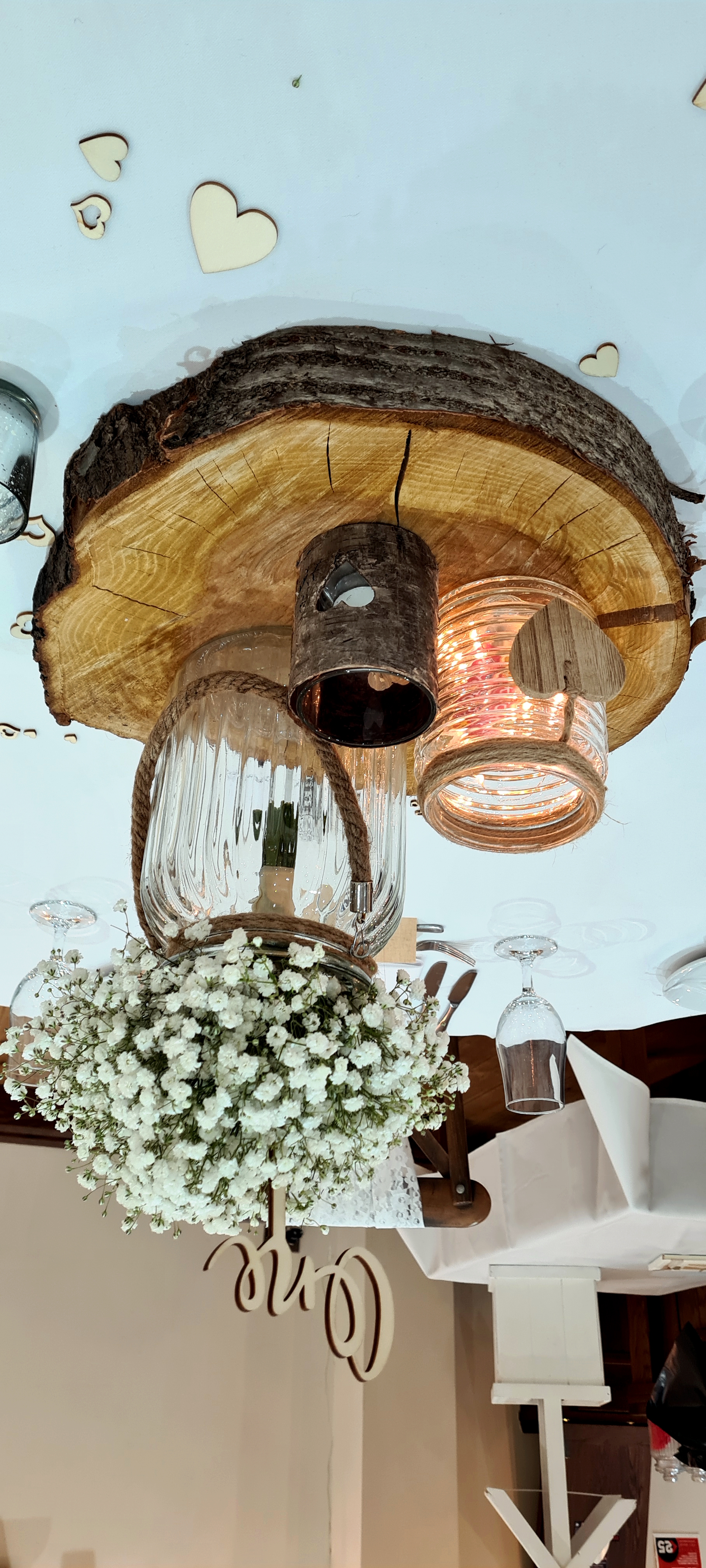 With Fresh Gypsophila & Additional Rustic Duo