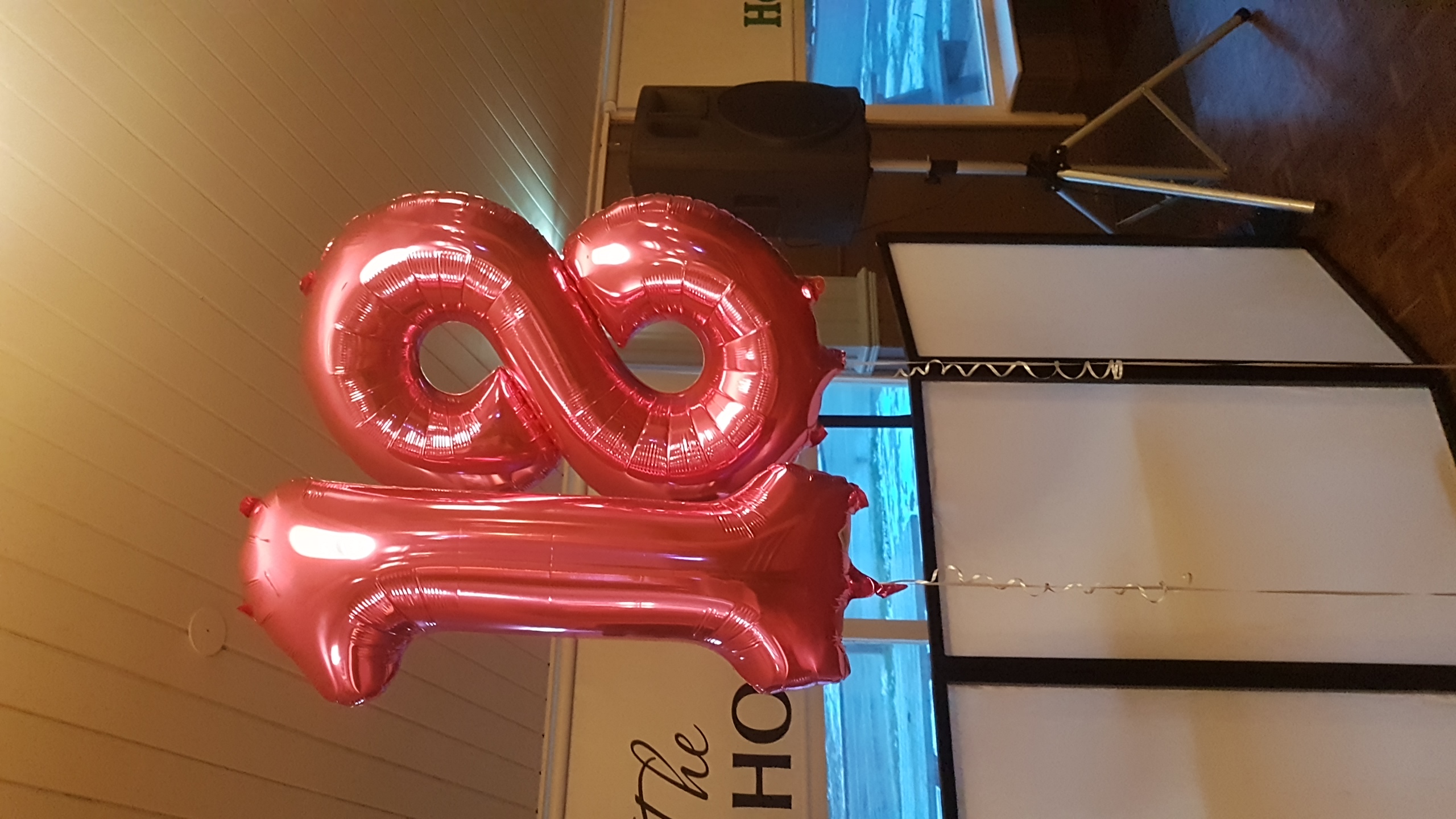 Pink Foil Number Balloon 18