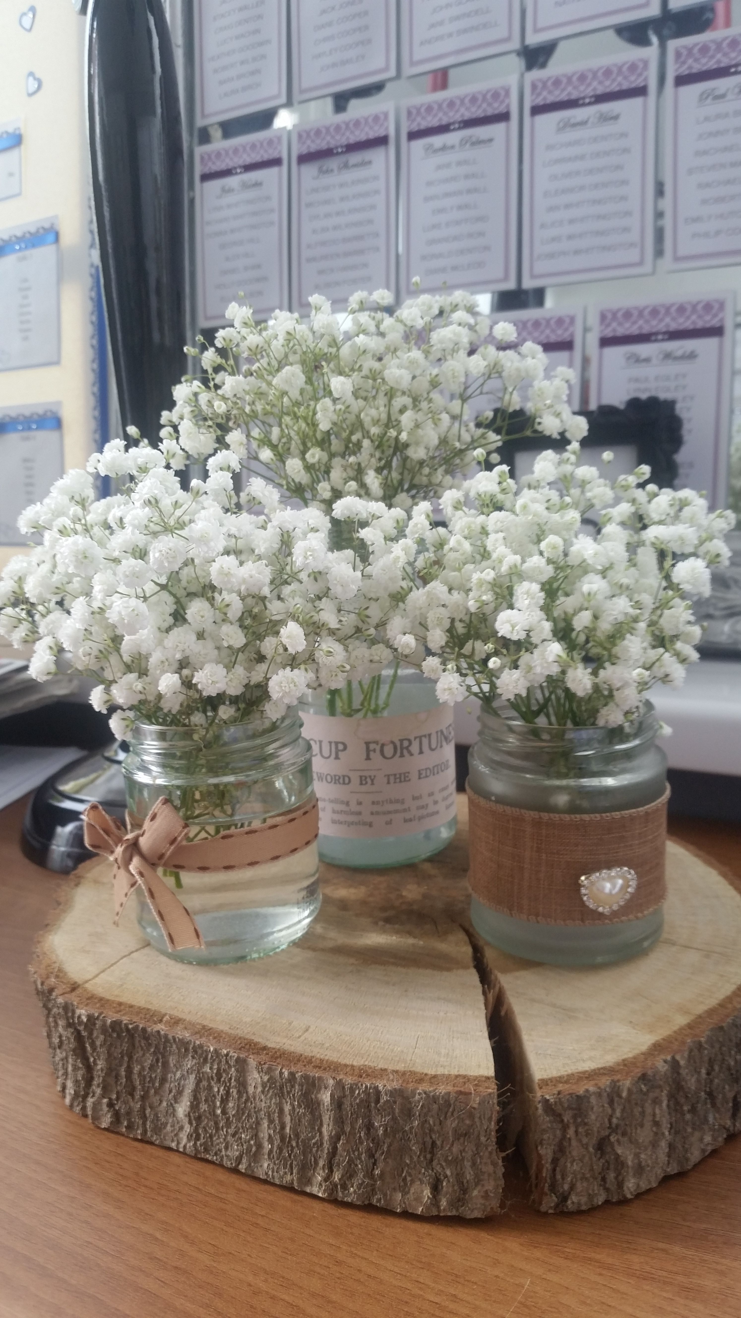 With Fresh Gypsophila
