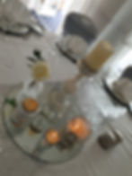 Silver Mercury Quintet With Artificial Ivory Rose & Greenery Sprig