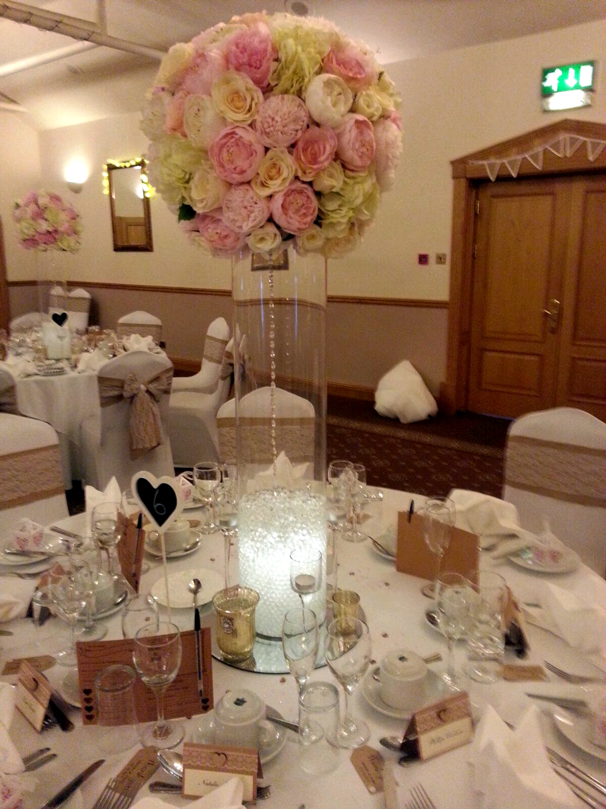 With Artificial Ivory & Pink Flower Bomb