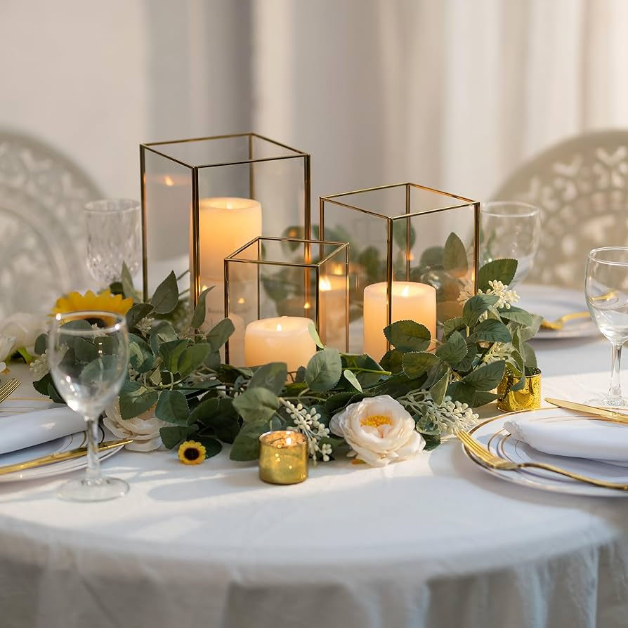 With Ivory Rose & Sunflower Garlands