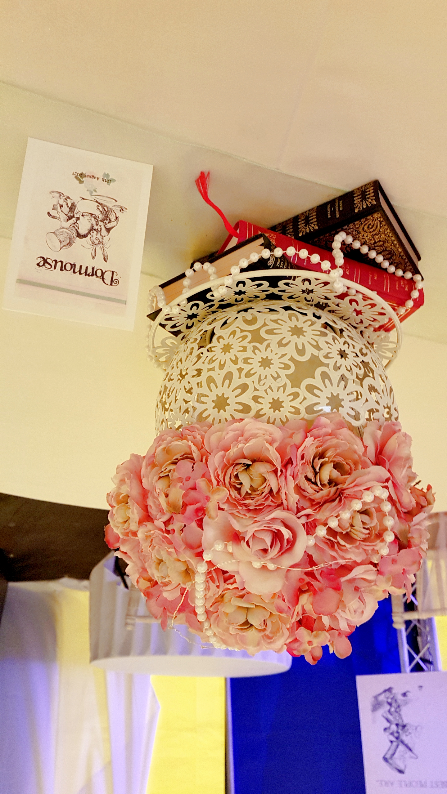 With Mixed Rose Dome Topper & Draped Pearls