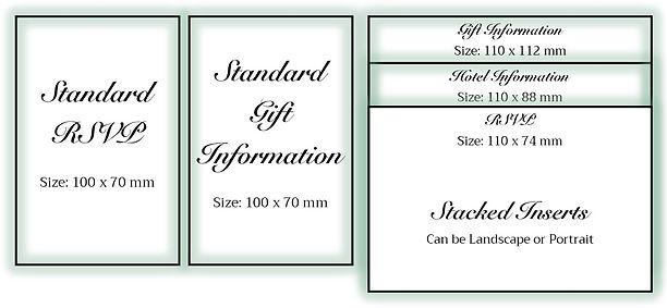 Additional Inserts for Invitations