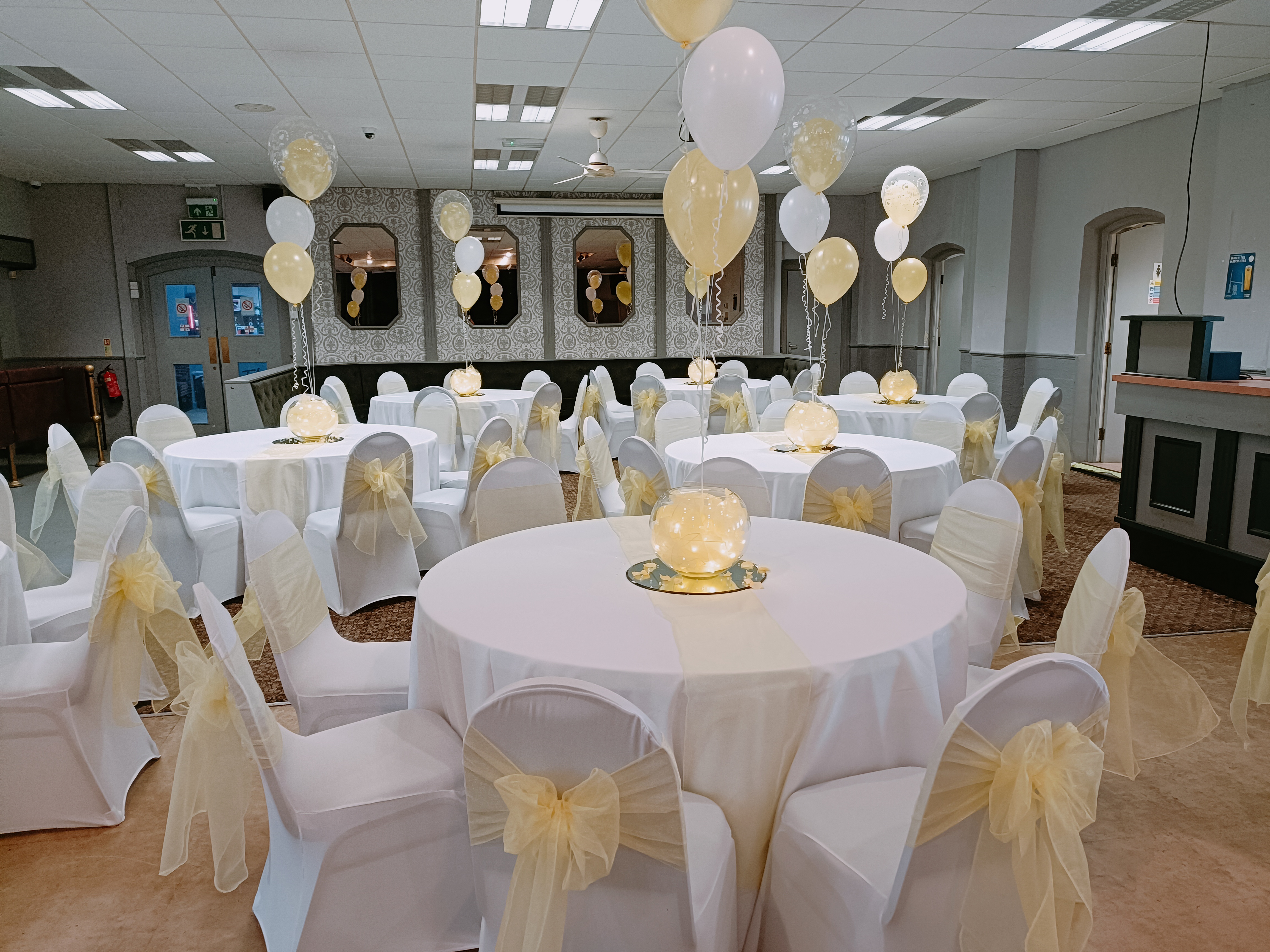 With Lemon Organza & Trio of Balloons