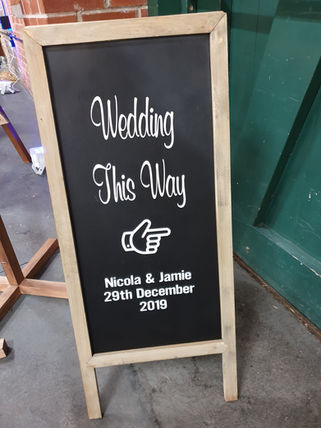 A Frame Chalkboard Welcome Sign