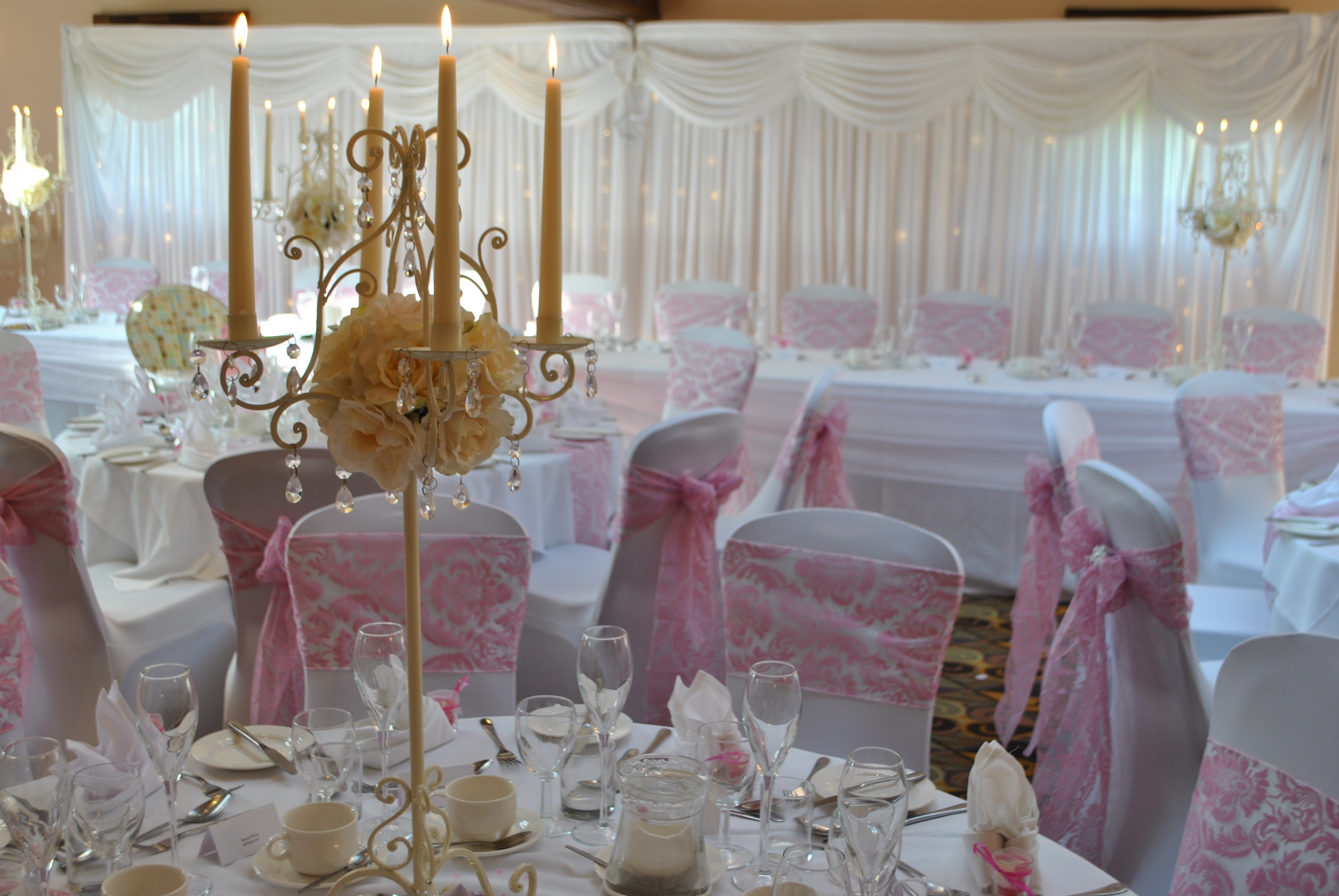Tall Ivory Candelabra